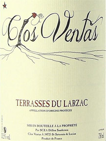 Coteaux du Languedoc - Terrasses du Larzac Clos Ventas  John Sanderson