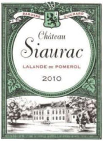Prix Château Siaurac par millésime