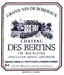 Price Château les Bertins 1981 Médoc Red