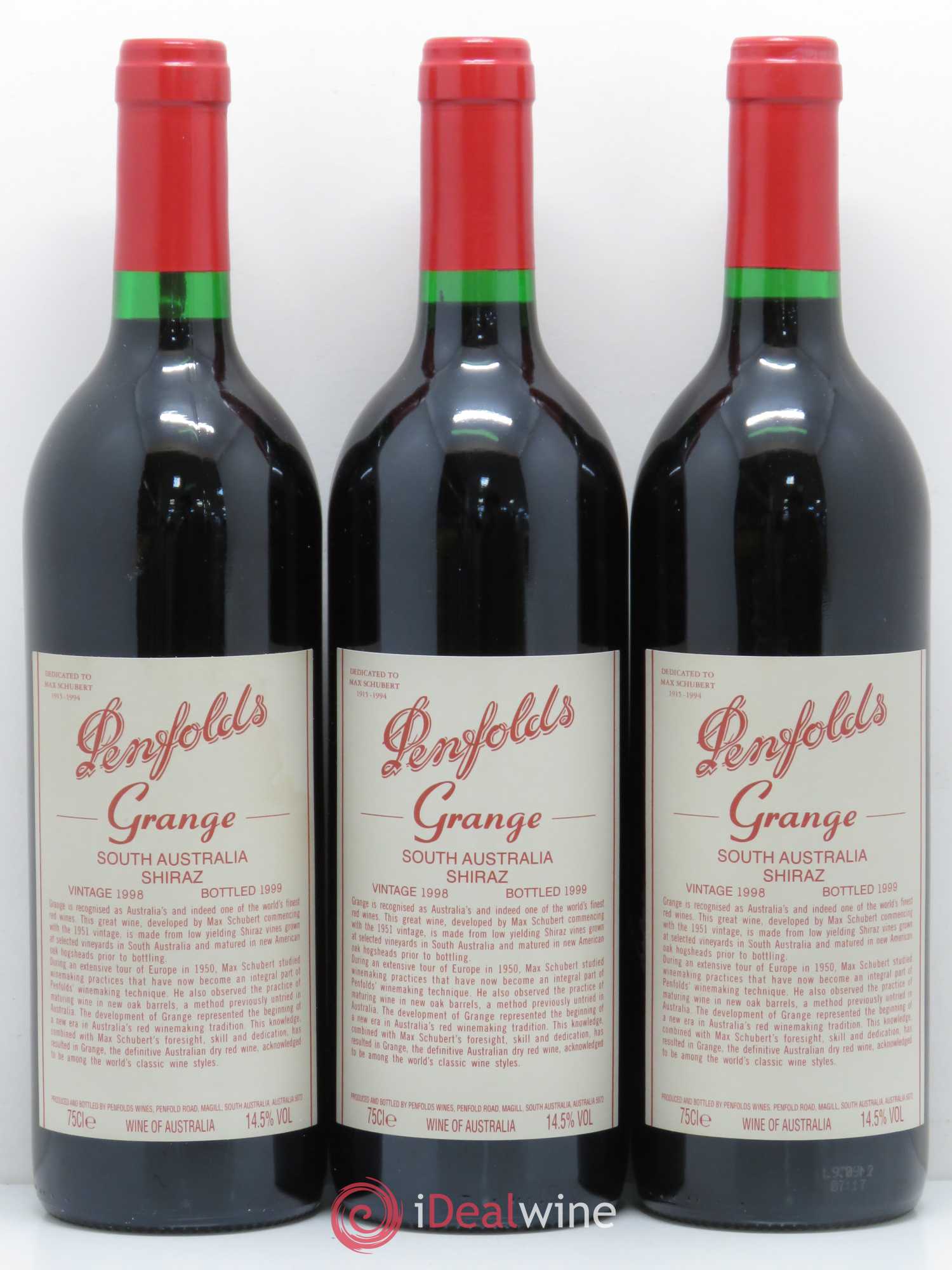 Buy South Australia Penfold's Grange Penfolds Wines 1998 (lot 109)
