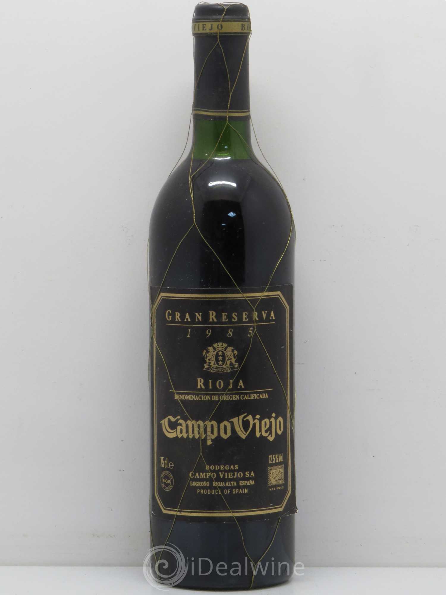 Buy Rioja Doca Campo Viejo Gran Reserva 1985 Lot 137