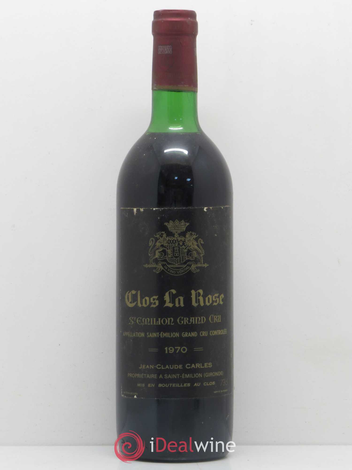 Acheter SaintÉmilion Grand Cru Clos La Rose 1970 (lot 8672)