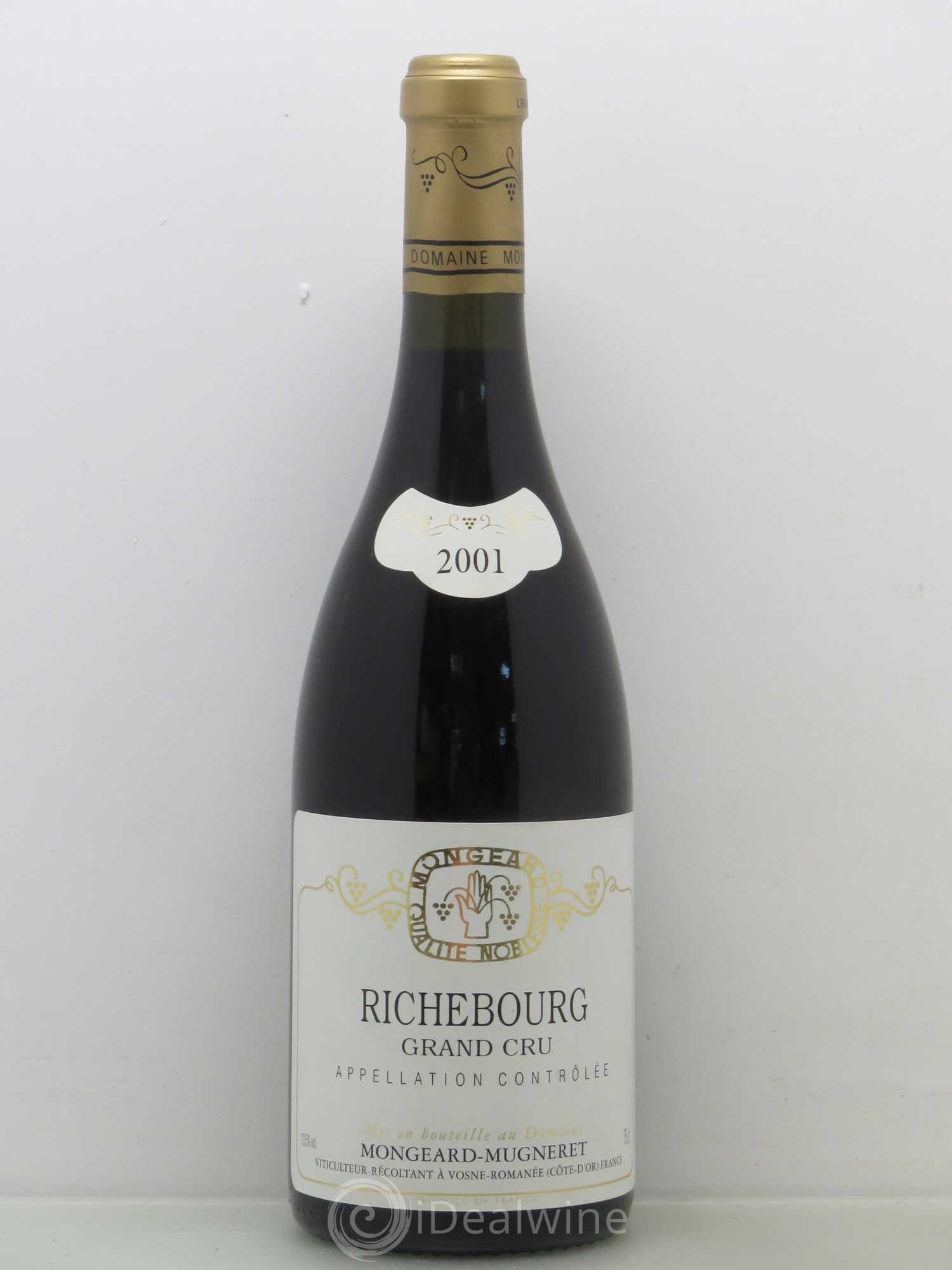 Acheter Richebourg Grand Cru MongeardMugneret (Domaine) 2001 (lot 4590)
