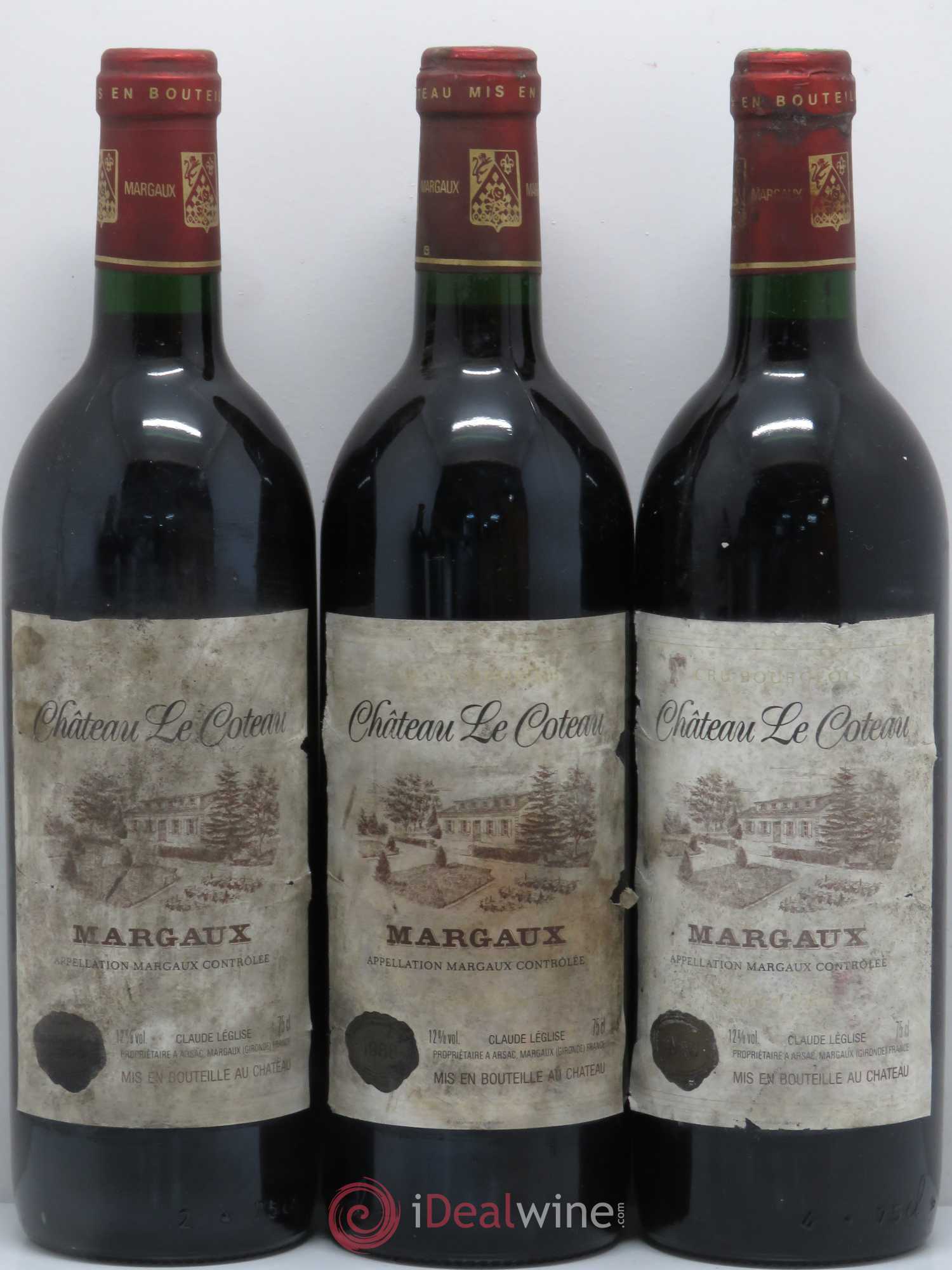 Acheter Château Le Coteau Margaux 1988 (lot 8120)