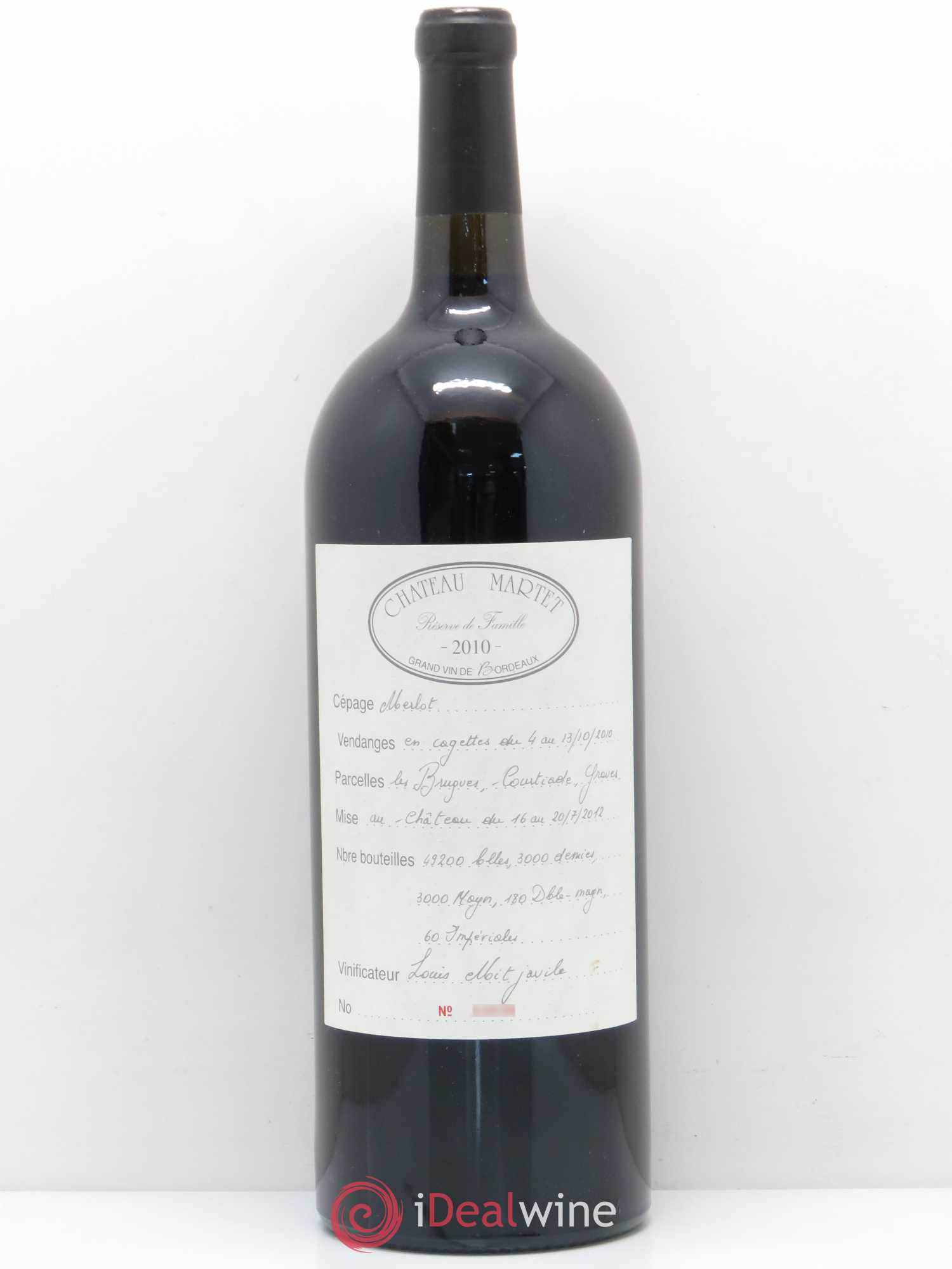 Acheter SainteFoyBordeaux Chateau Martet Réserve de La Famille 2010