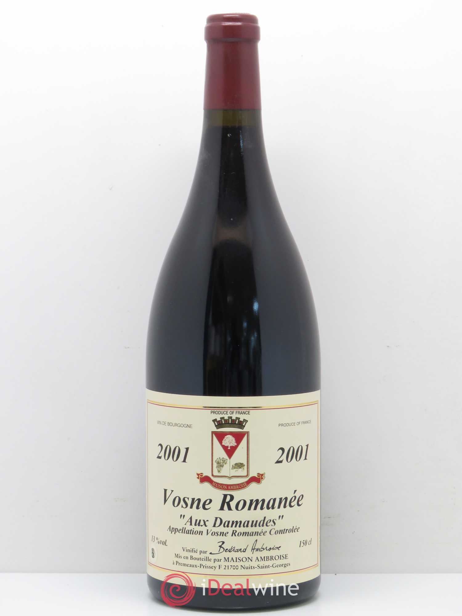 Acheter VosneRomanée Aux Damaudes Maison Bertrand Ambroise 2001 (lot