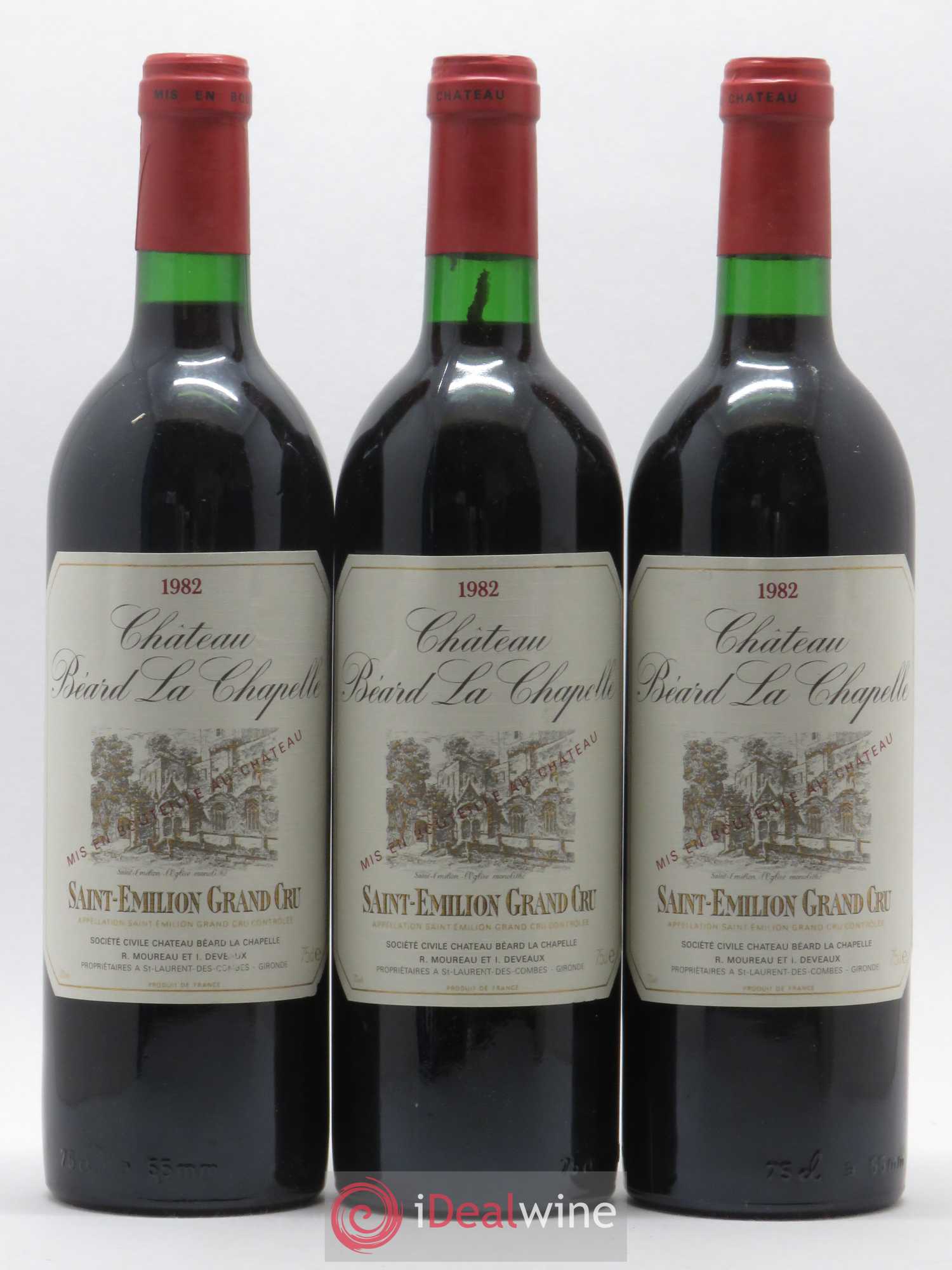 Buy SaintÉmilion Grand Cru Château Béard La Chapelle 1982 (lot 8792)