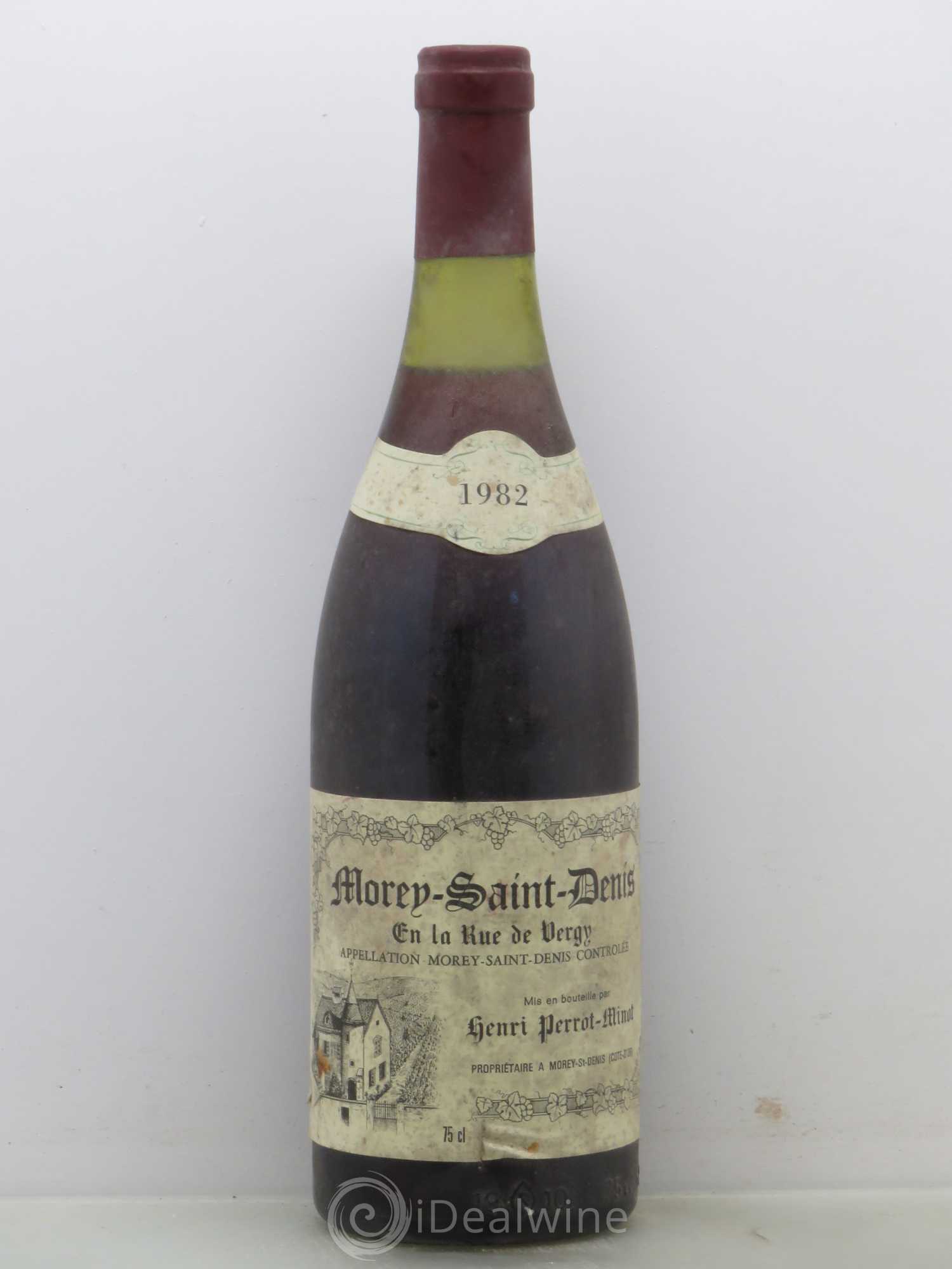 Acheter Morey SaintDenis 1er Cru Perrot Minot En La Rue De Vergy 1982