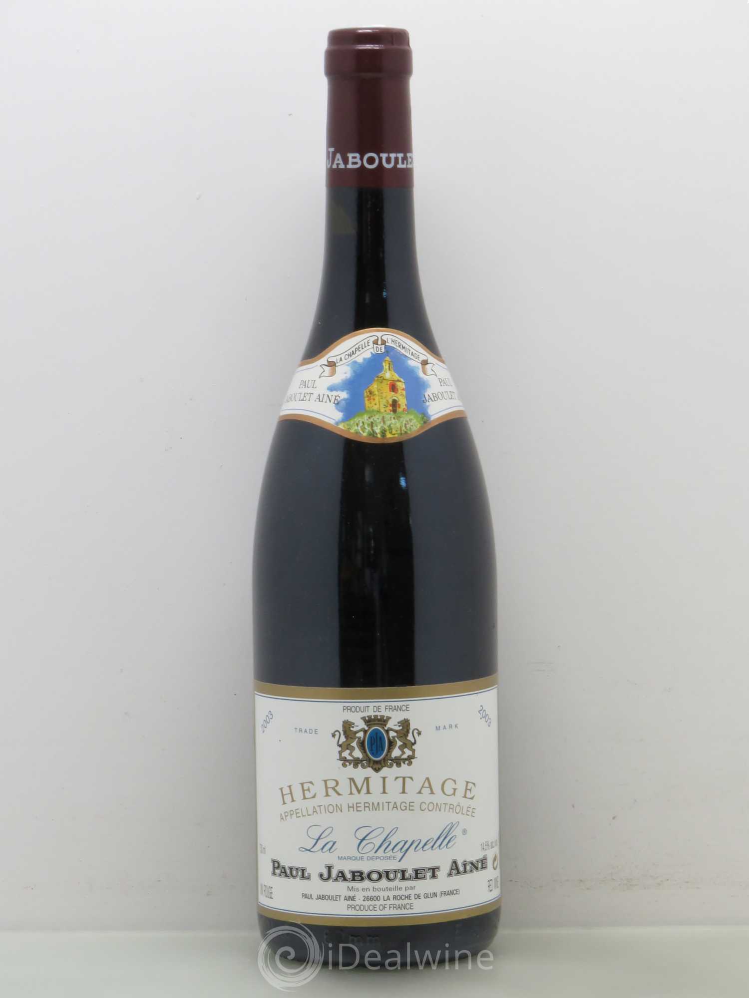 Acheter Hermitage La Chapelle Paul Jaboulet Aîné 2003 (lot 3609)