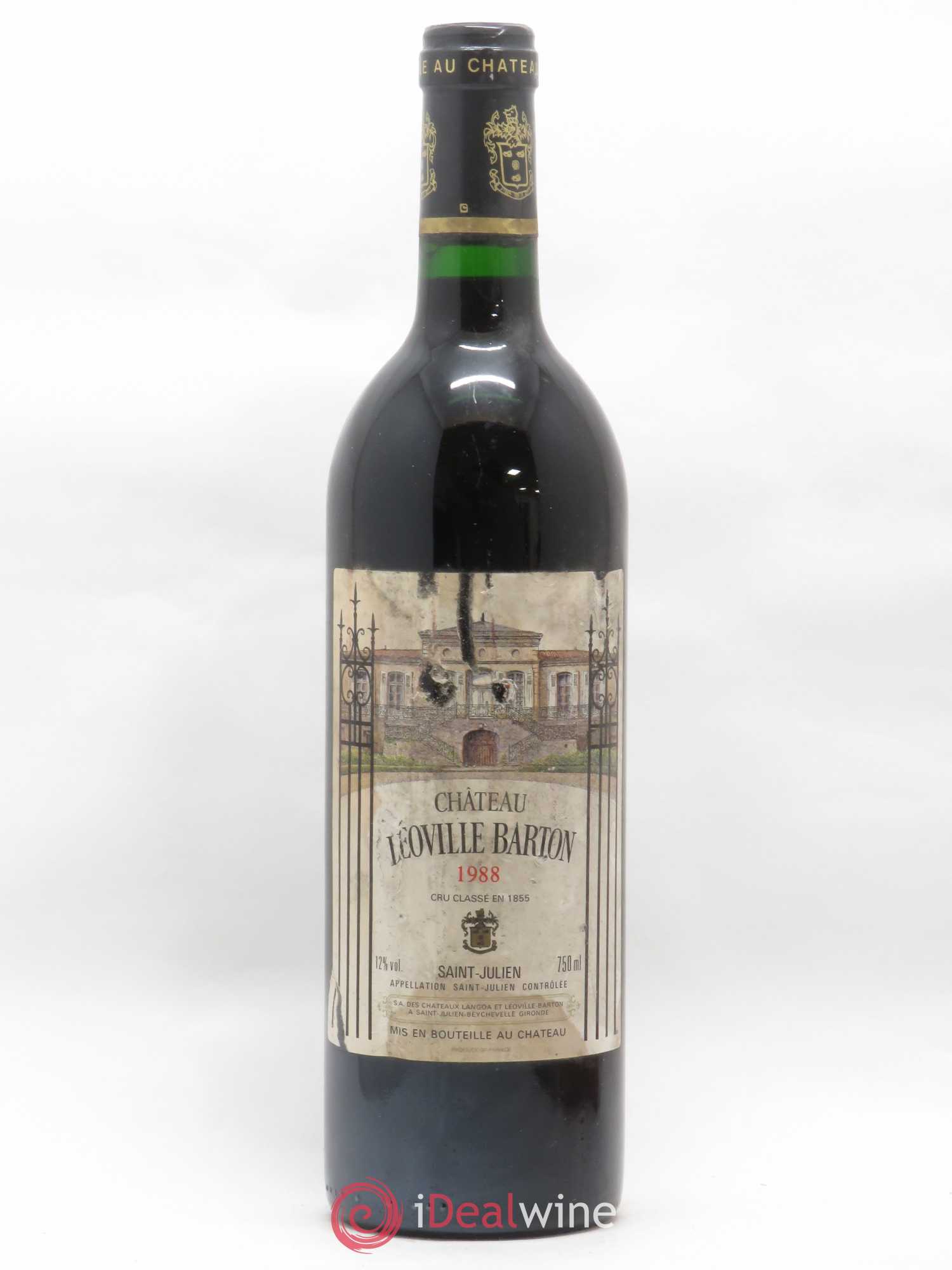 Acheter Château Léoville Barton 2ème Grand Cru Classé 1988 (lot 8136)