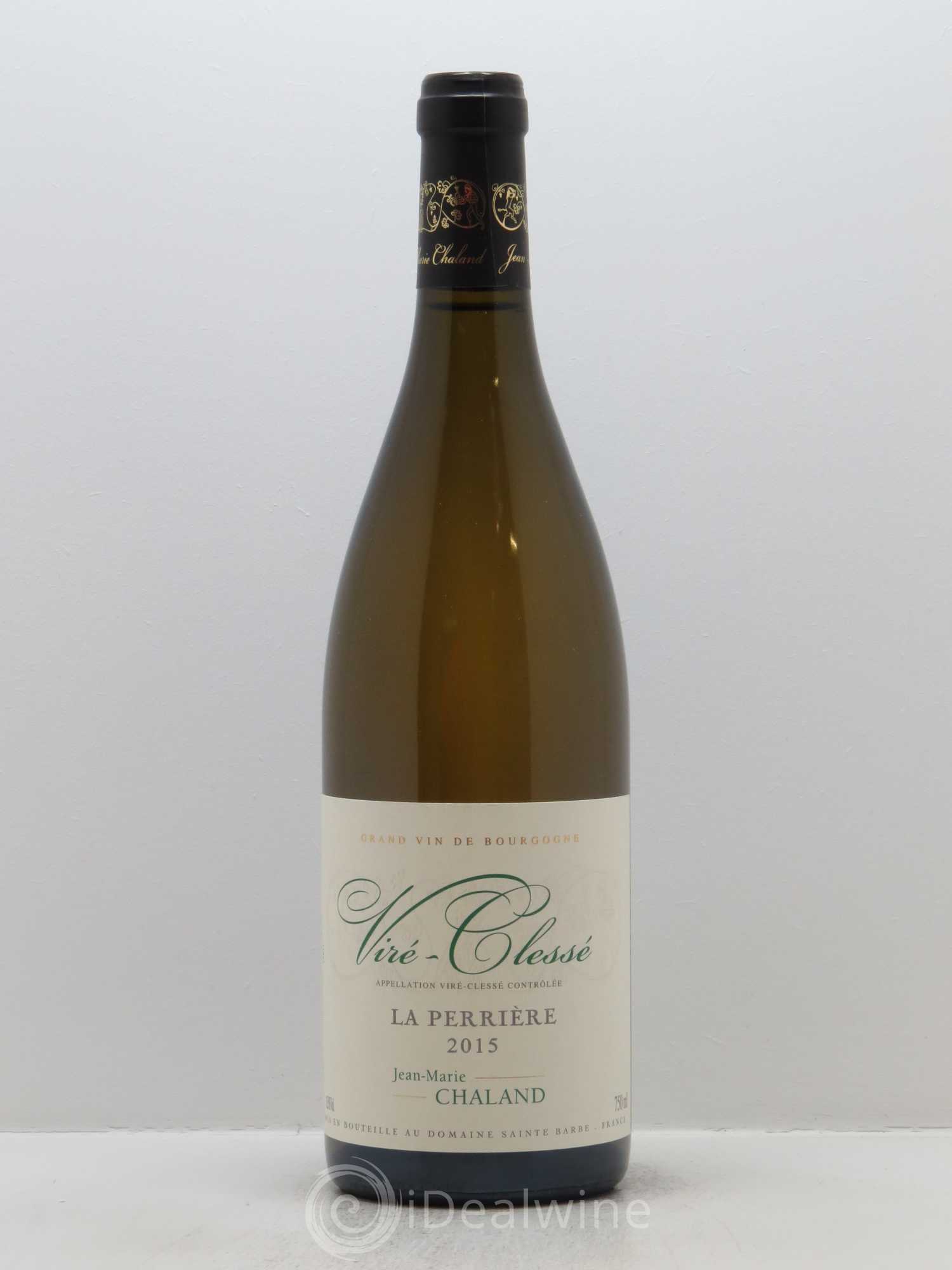 Acheter ViréClessé La Perrière SainteBarbe (Domaine) 2015 (lot 14511)