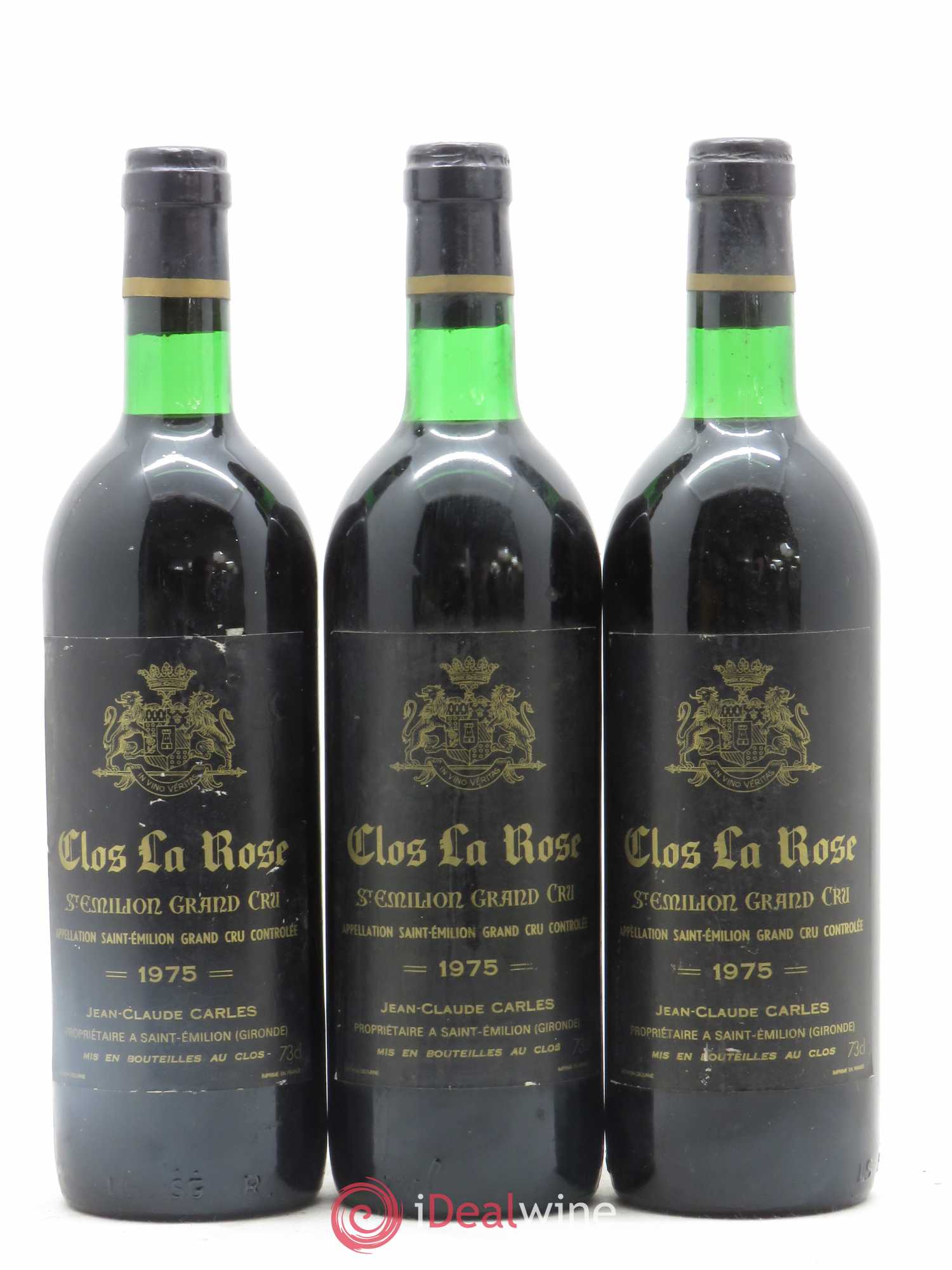 Buy SaintÉmilion Grand Cru Château Clos de la Rose 1975 (lot 9337)