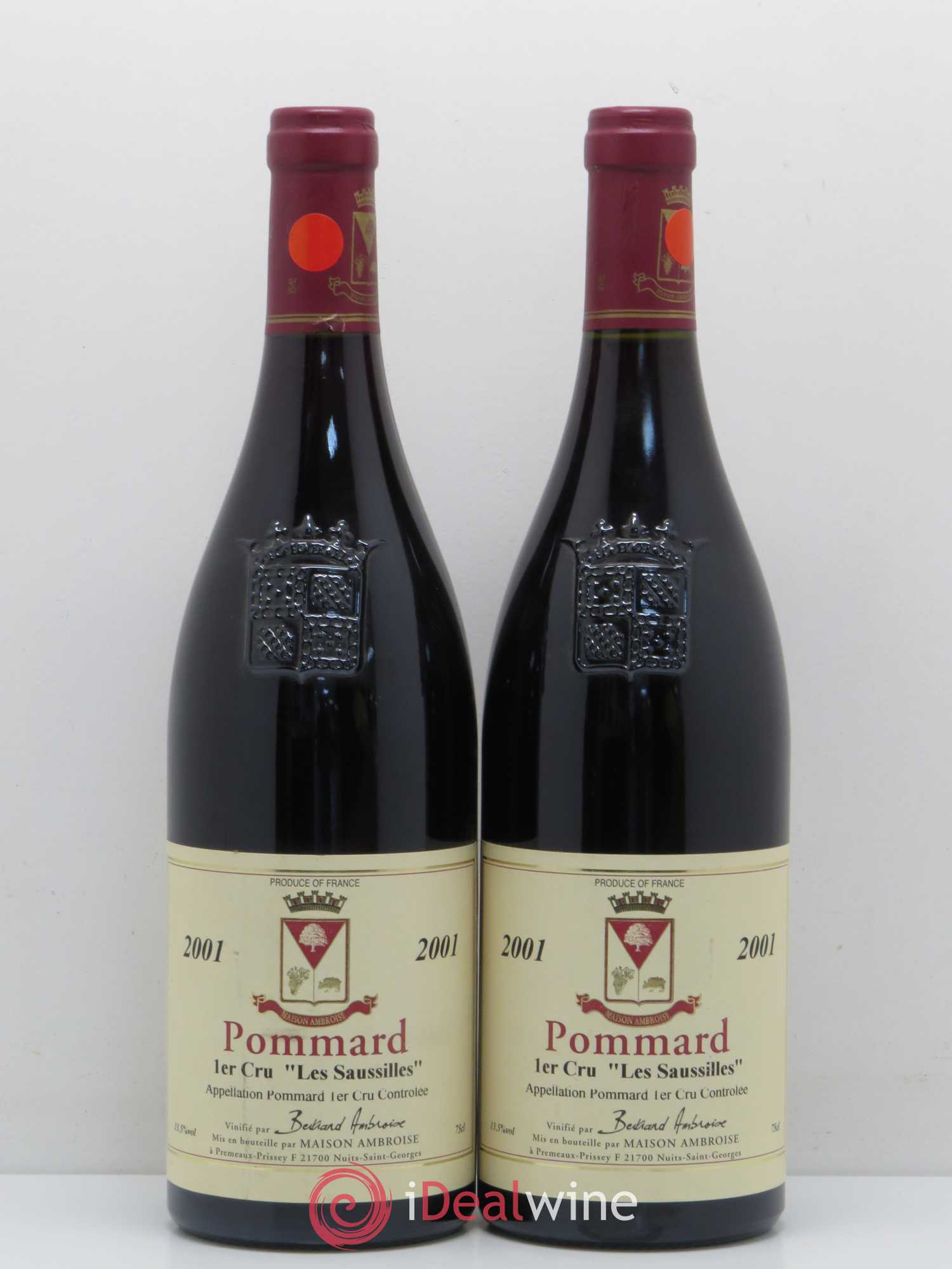 Acheter Pommard 1er Cru Les Saussilles Maison Ambroise 2001 (lot 4530)