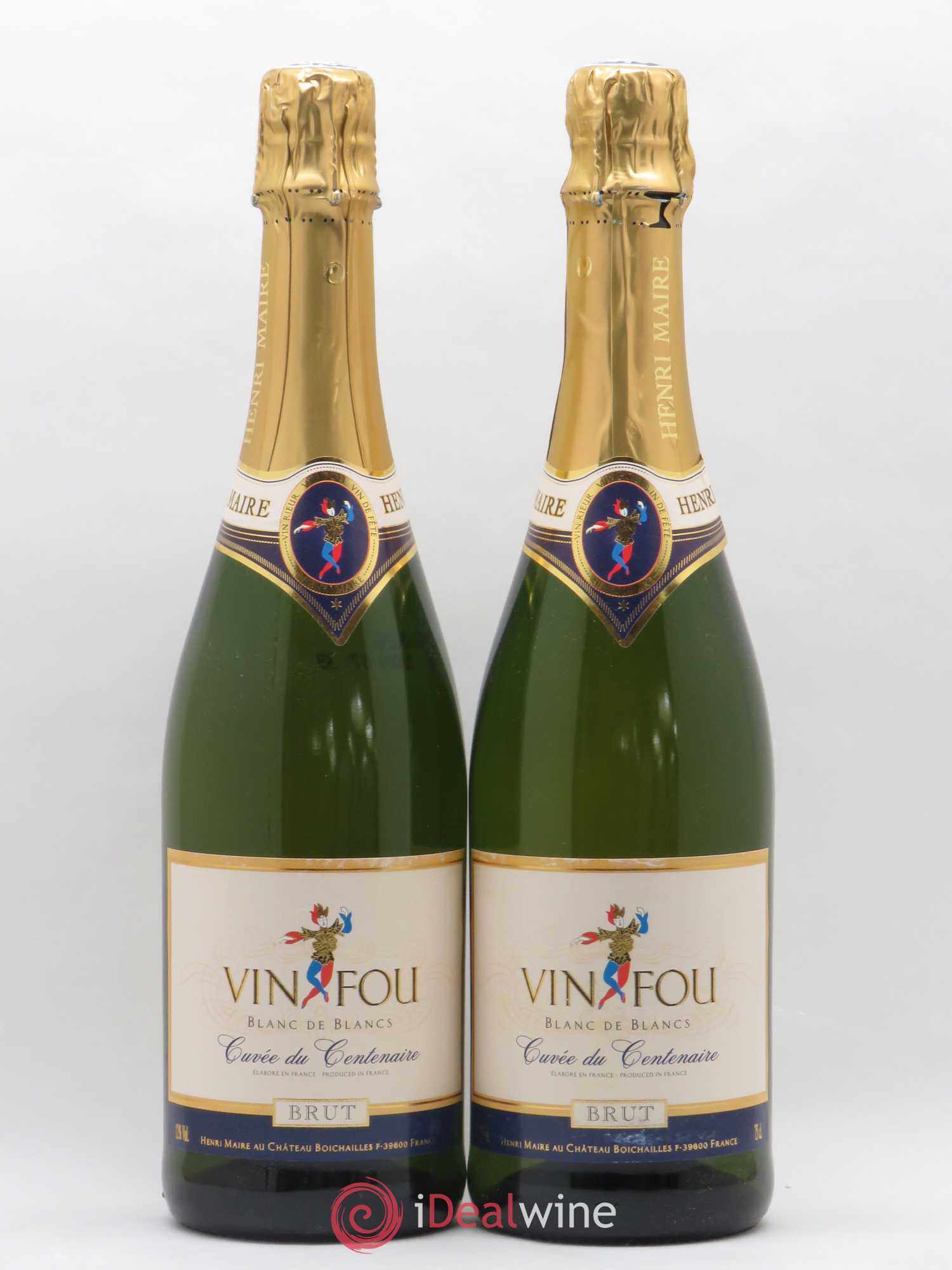 Buy Vin de France Vin Fou Brut Blanc de Blancs Cuvée du Centenaire