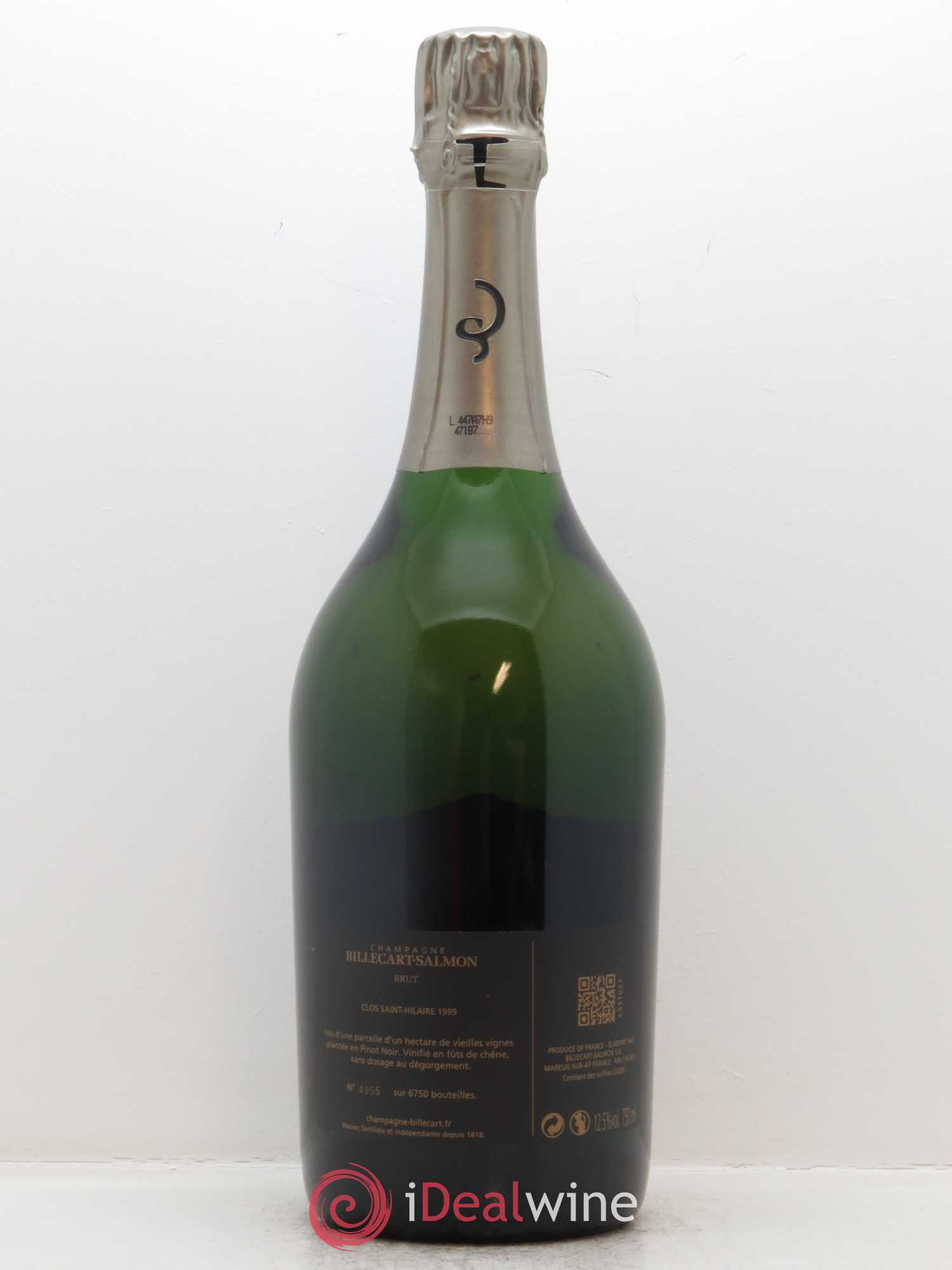 Acheter Brut Le Clos SaintHilaire BillecartSalmon 1999 (lot 304)