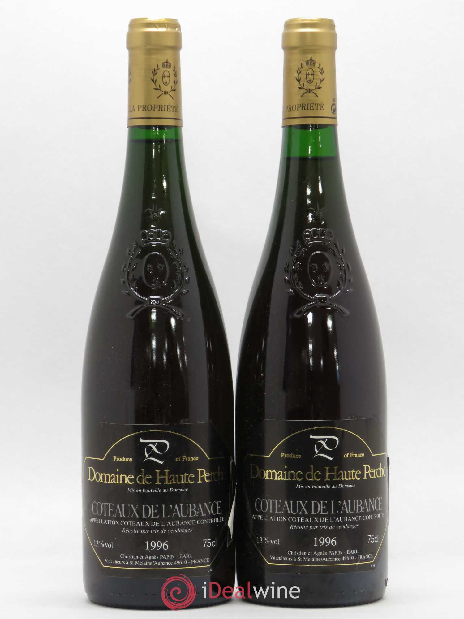 Acheter Coteau de l'Aubance Domaine de Haute Perche 1996 (lot 2146)