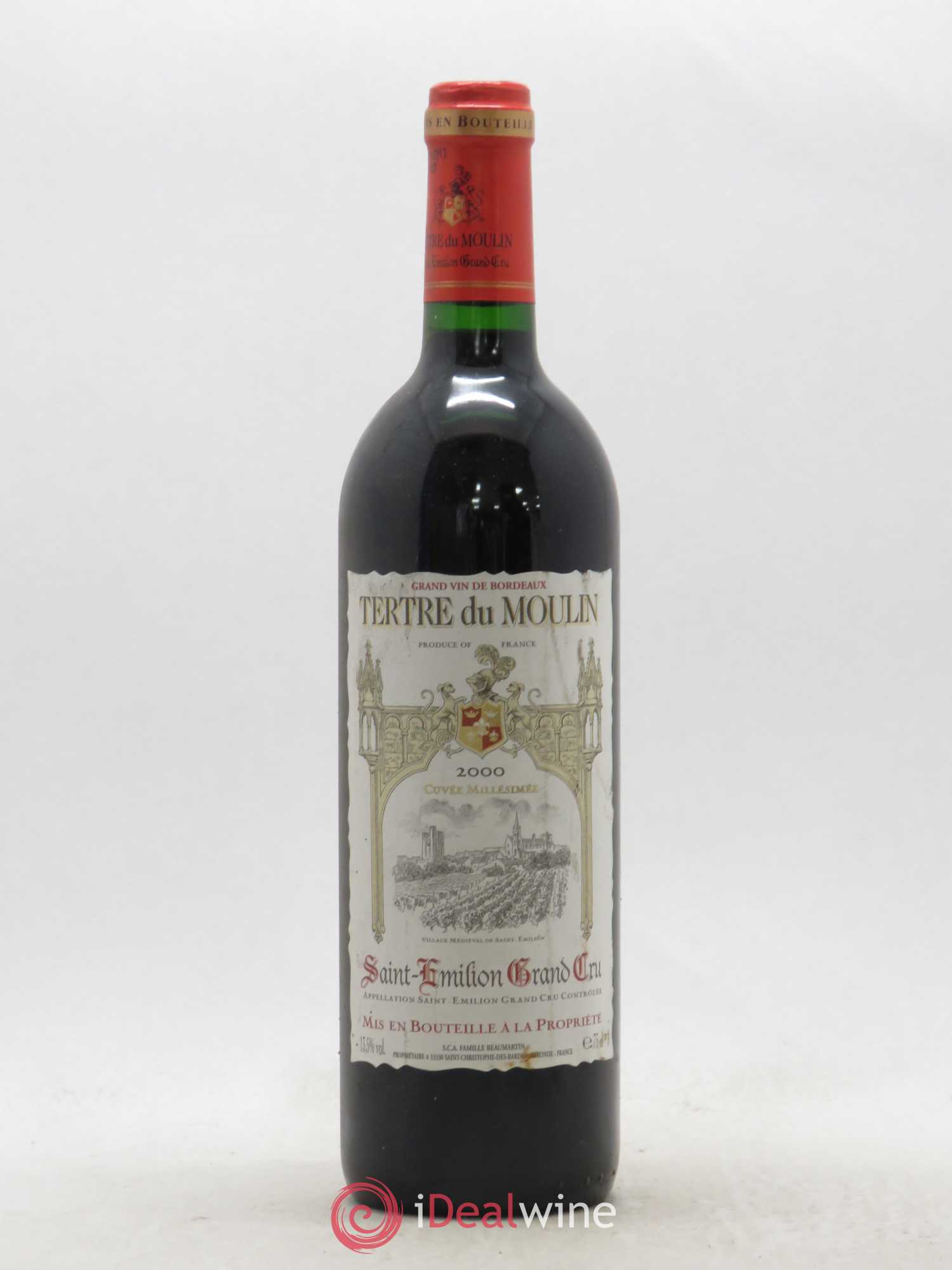 Acheter SaintÉmilion Grand Cru Château Tertre du Moulin 2000 (lot 9729)