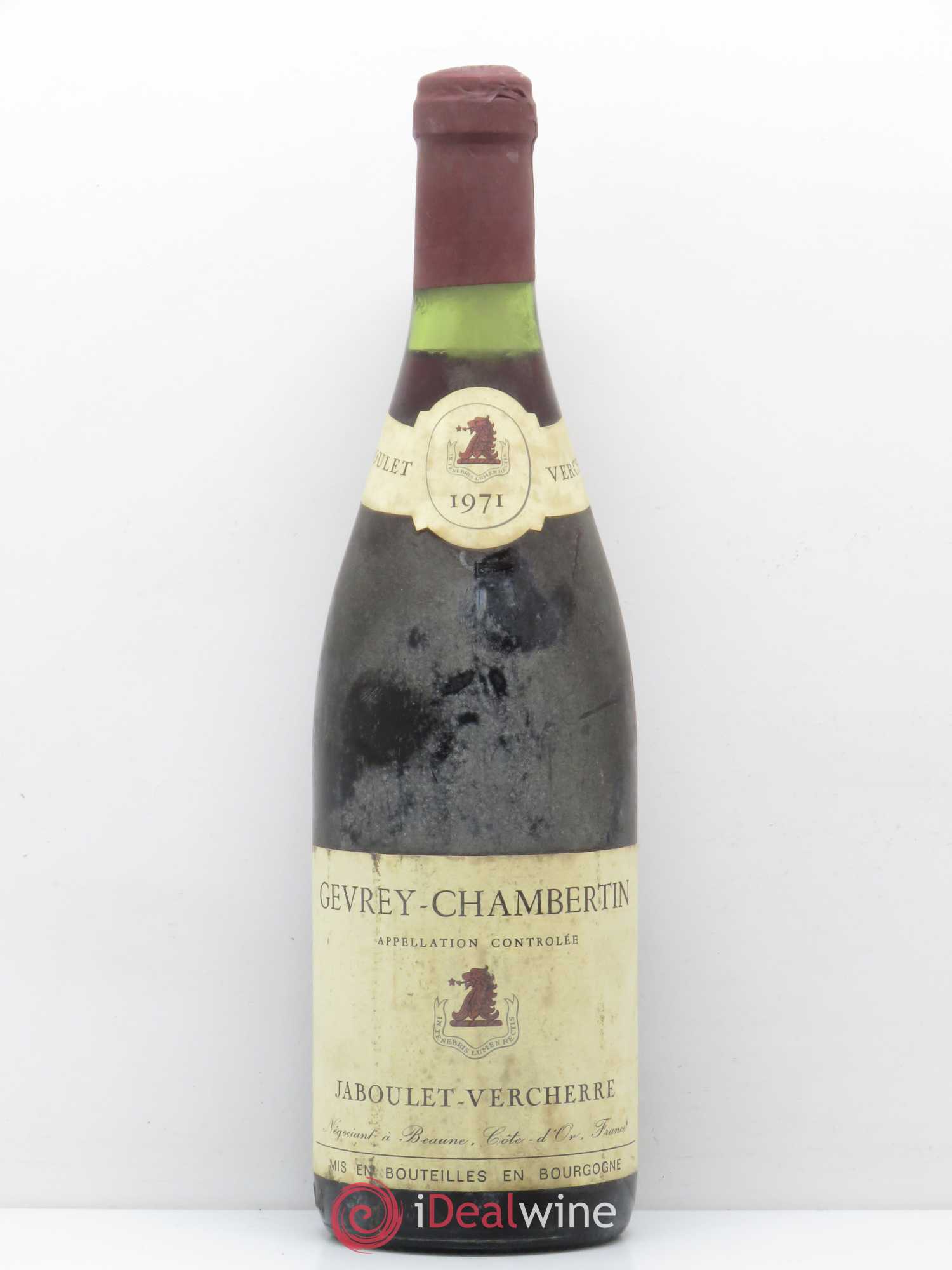 Acheter GevreyChambertin Jaboulet Vercherre 1971 (lot 4165)