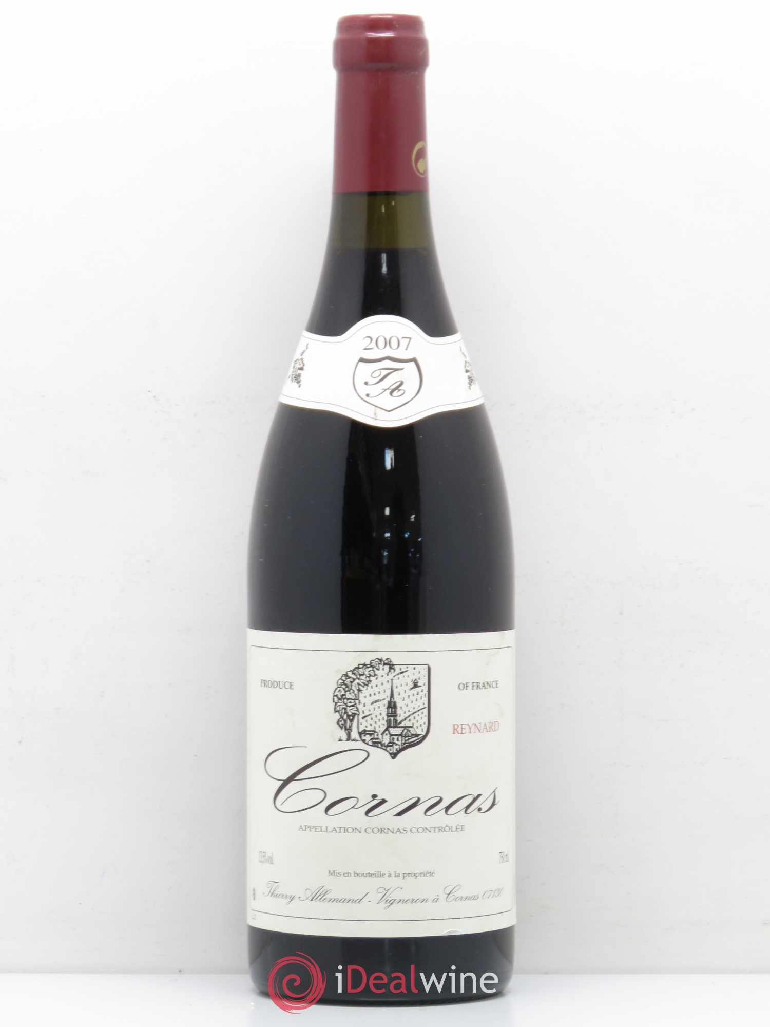 Acheter Cornas Reynard Thierry Allemand 2007 (lot: 8652)