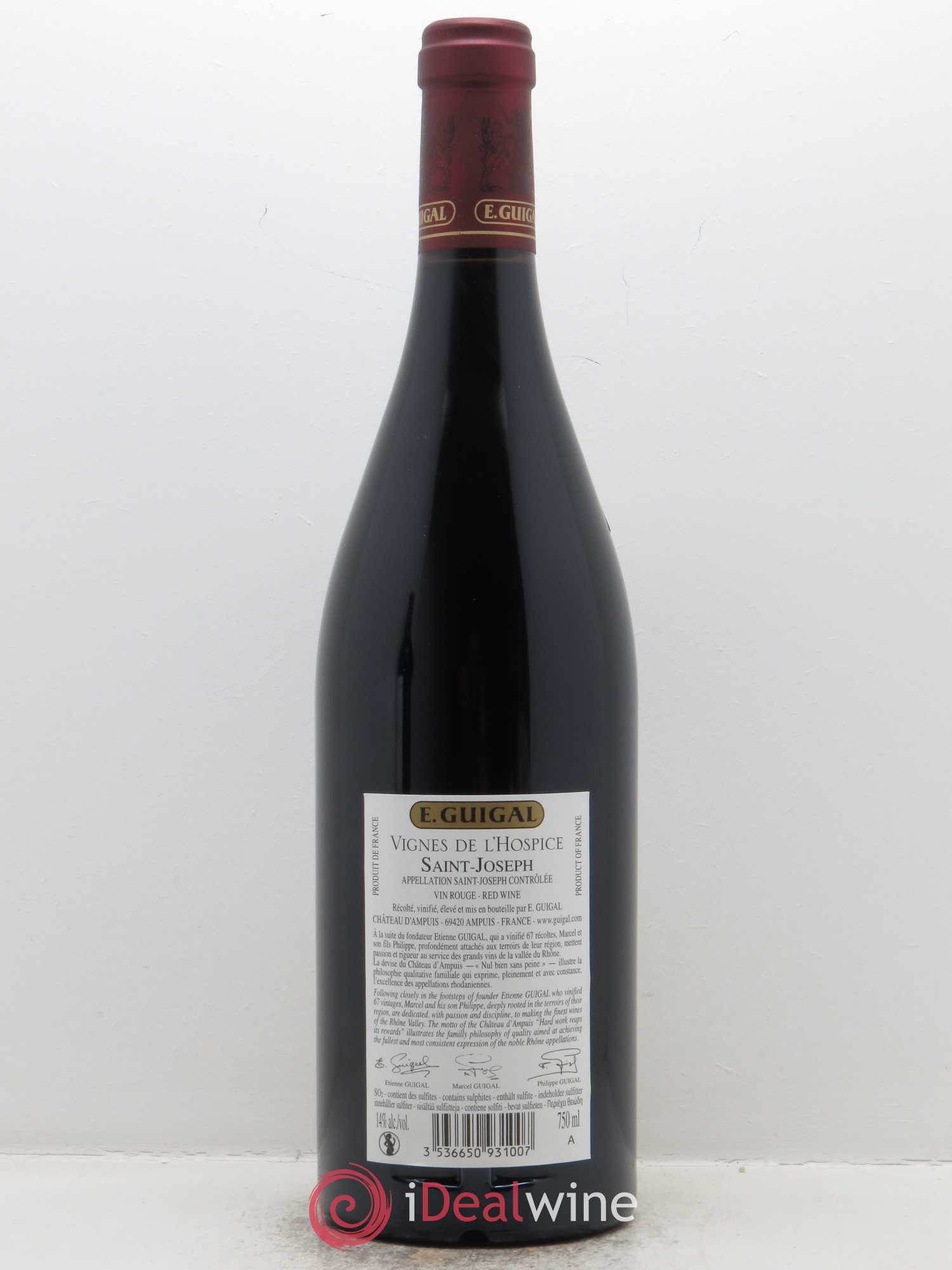 Acheter SaintJoseph Vignes de l'Hospices Guigal 2016 (lot 7260)