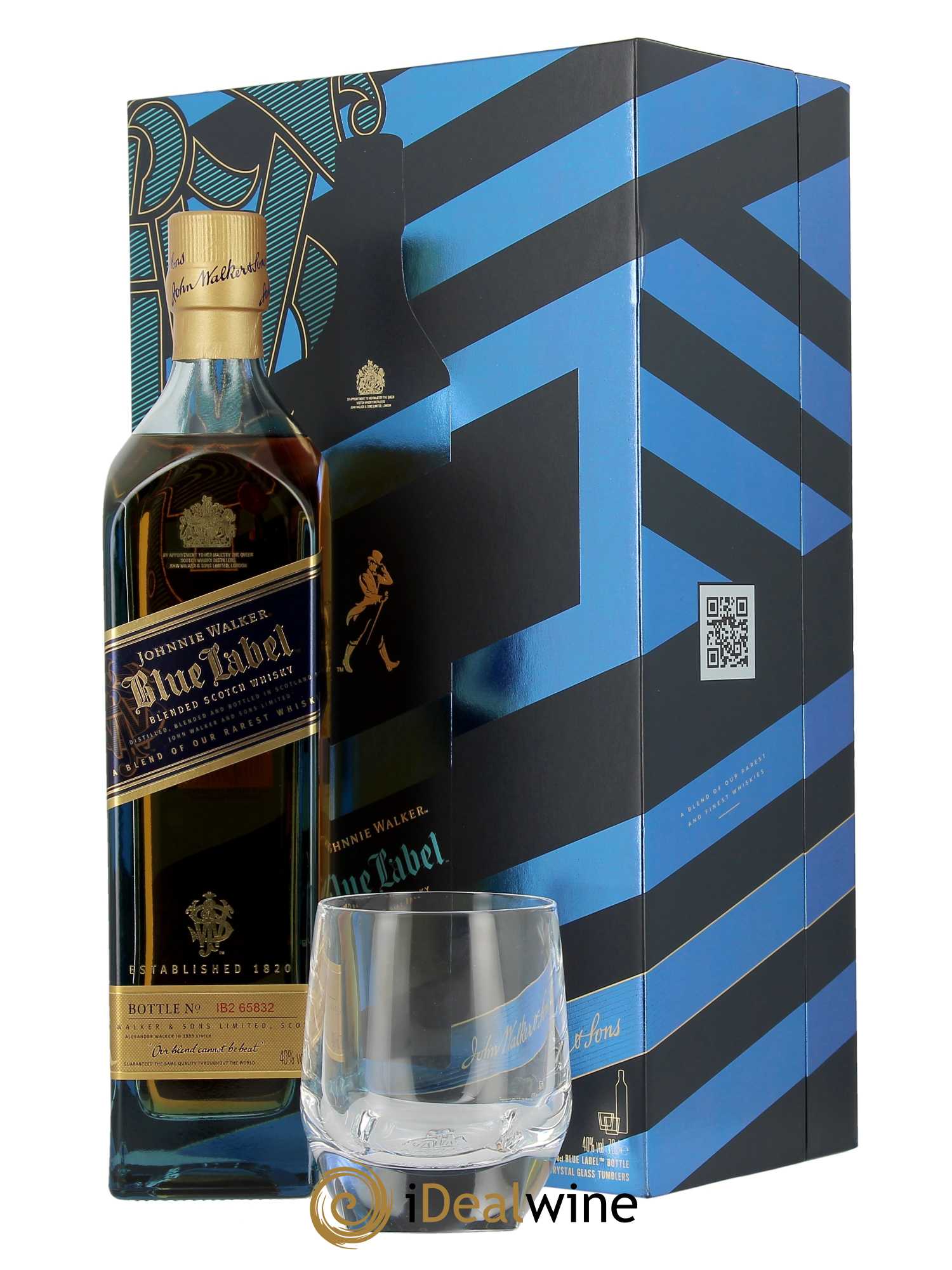 Acheter Whisky Johnnie Walker Blue Label - coffret 2 verres (70cl) (lot:  4352)