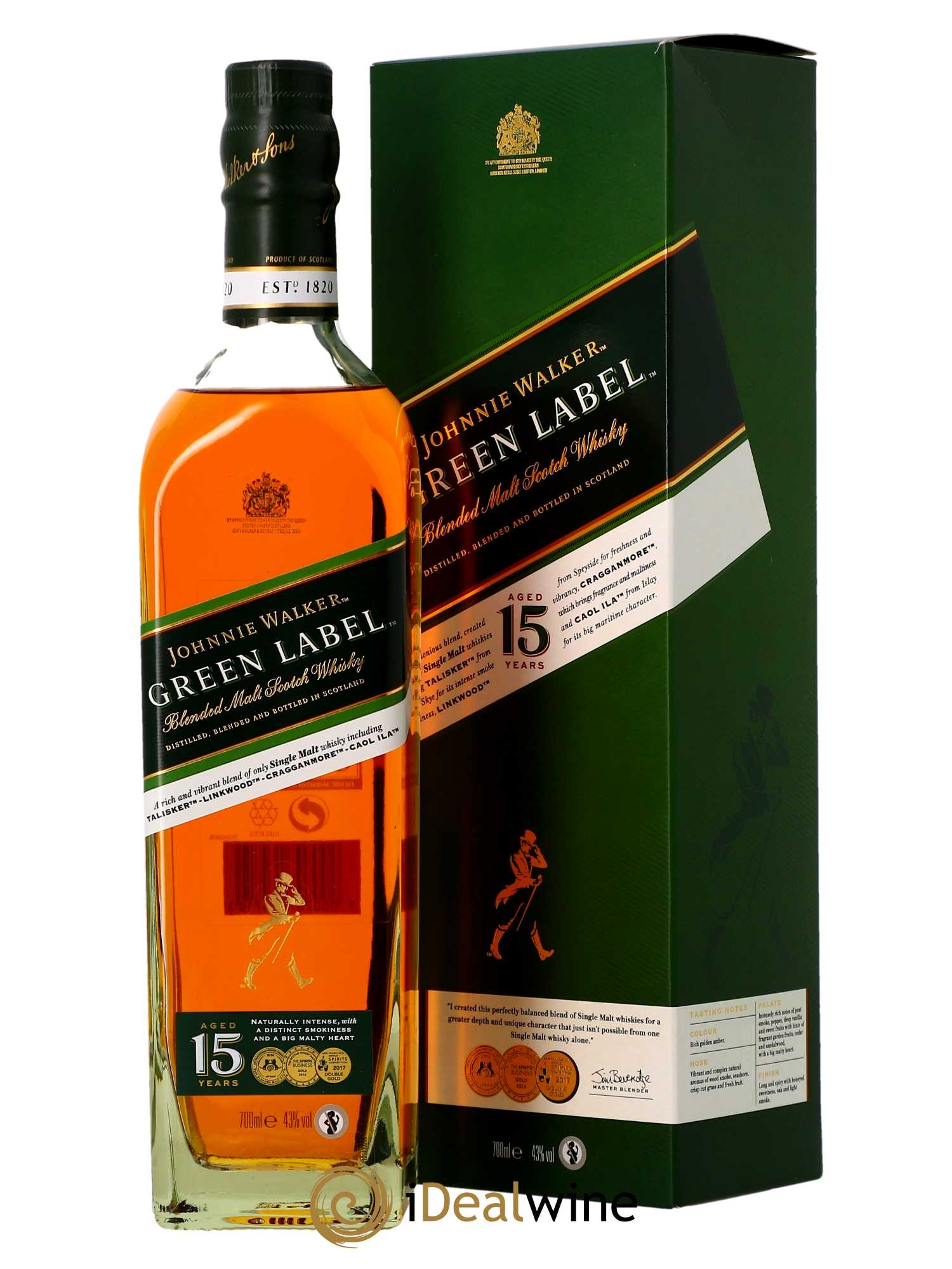 Acquistare Whisky Johnnie Walker Green Label 15 ans (lotto: 6218)