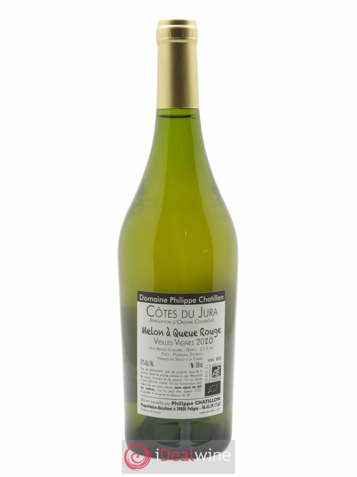 Acheter Côtes du Jura Melon à queue rouge (anciennement En Marche) Philippe Chatillon 2020 (lot