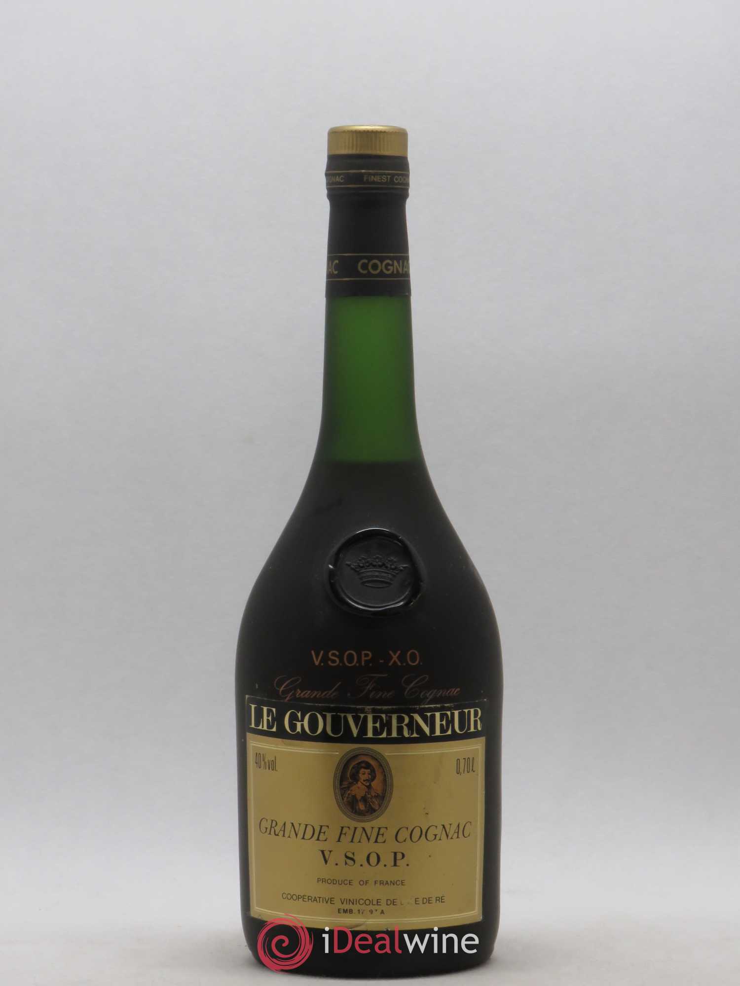 Buy Cognac Grande Fine Vsop Xo Le Gouverneur Cooperative Vinicole De L Ile De Re Lot 1019