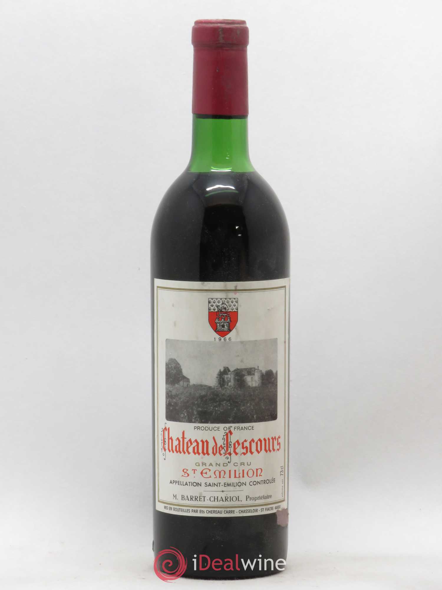 Acheter SaintÉmilion Grand Cru Château de Lescours (sans prix de