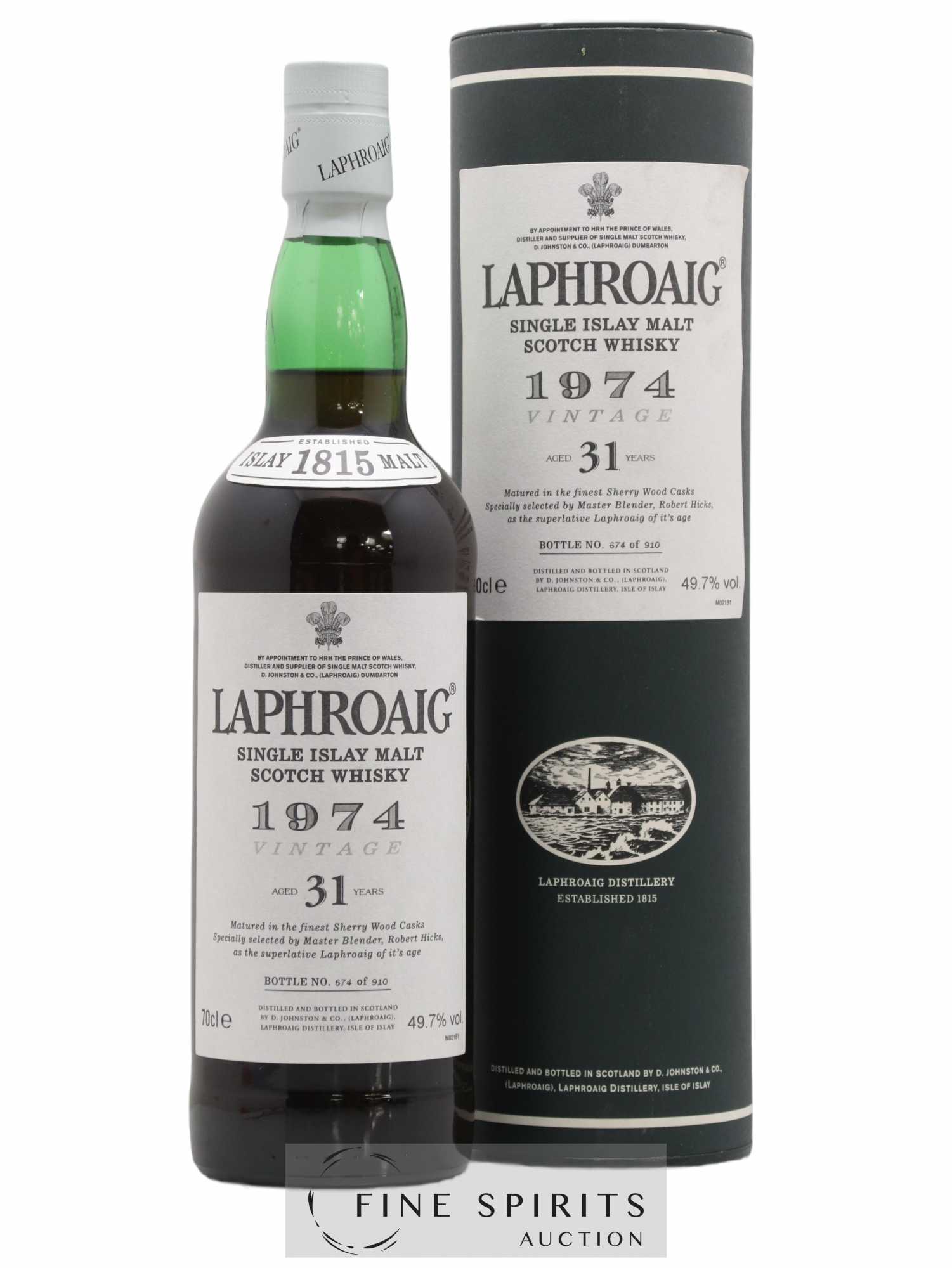 Laphroaig 31 years 1974 Of. Sherry Wood Cask - One of 910 bottles 