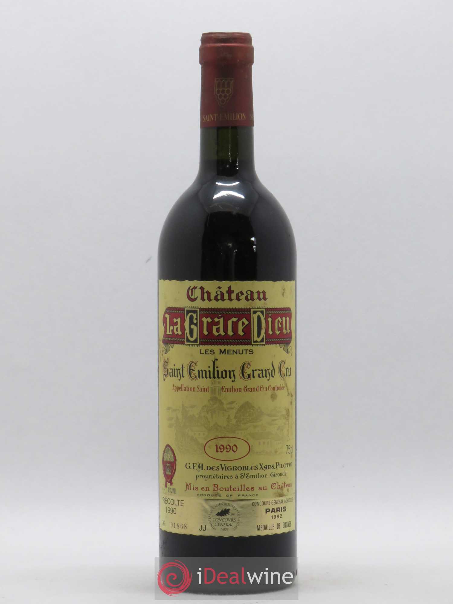 Acheter Château la Grâce Dieu 1990 (lot 8581)
