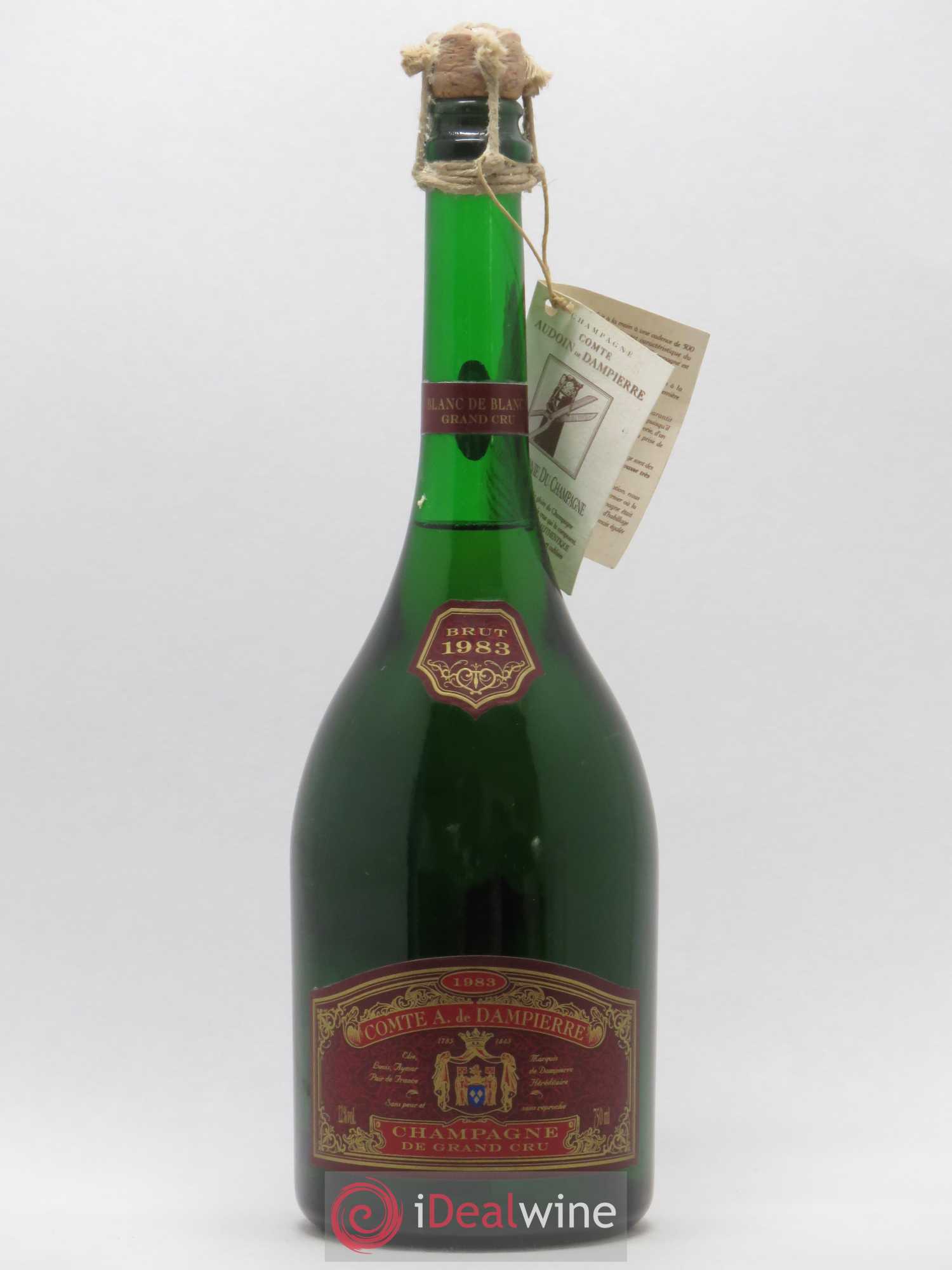 Buy Champagne Comte Audoin de Dampierre Prestige Blanc de Blancs Grand Cru Brut 1983 (lot 5541)