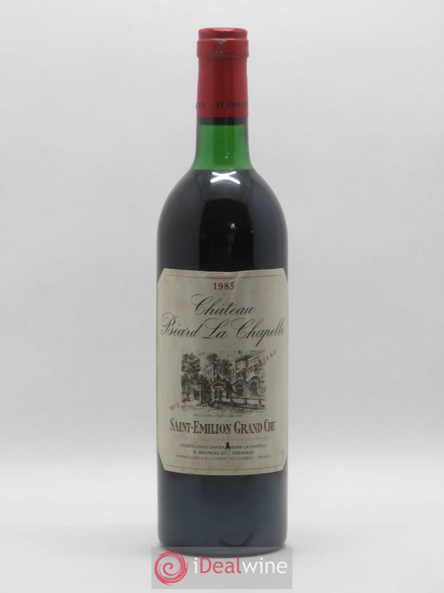 Acheter SaintÉmilion Grand Cru Château Beard Chapelle 1985 (lot 7762)