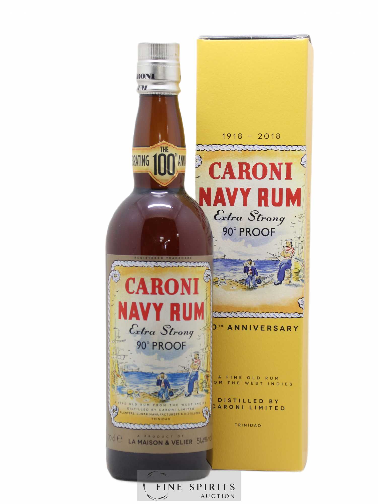 Caroni 18 years Velier Navy Rum 90° Proof - bottled 2018 Celebrating the 100th Anniversary Extra Strong 