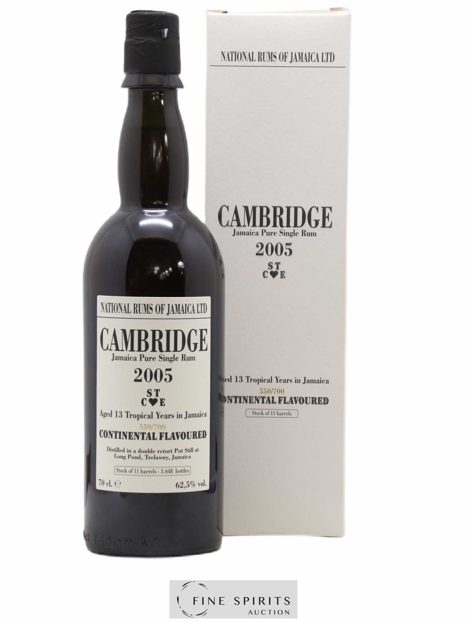 Cambridge 13 years 2005 Of. Mark ST C E - One of 3648 - bottled 2018 LM&V National Rums of Jamaica 