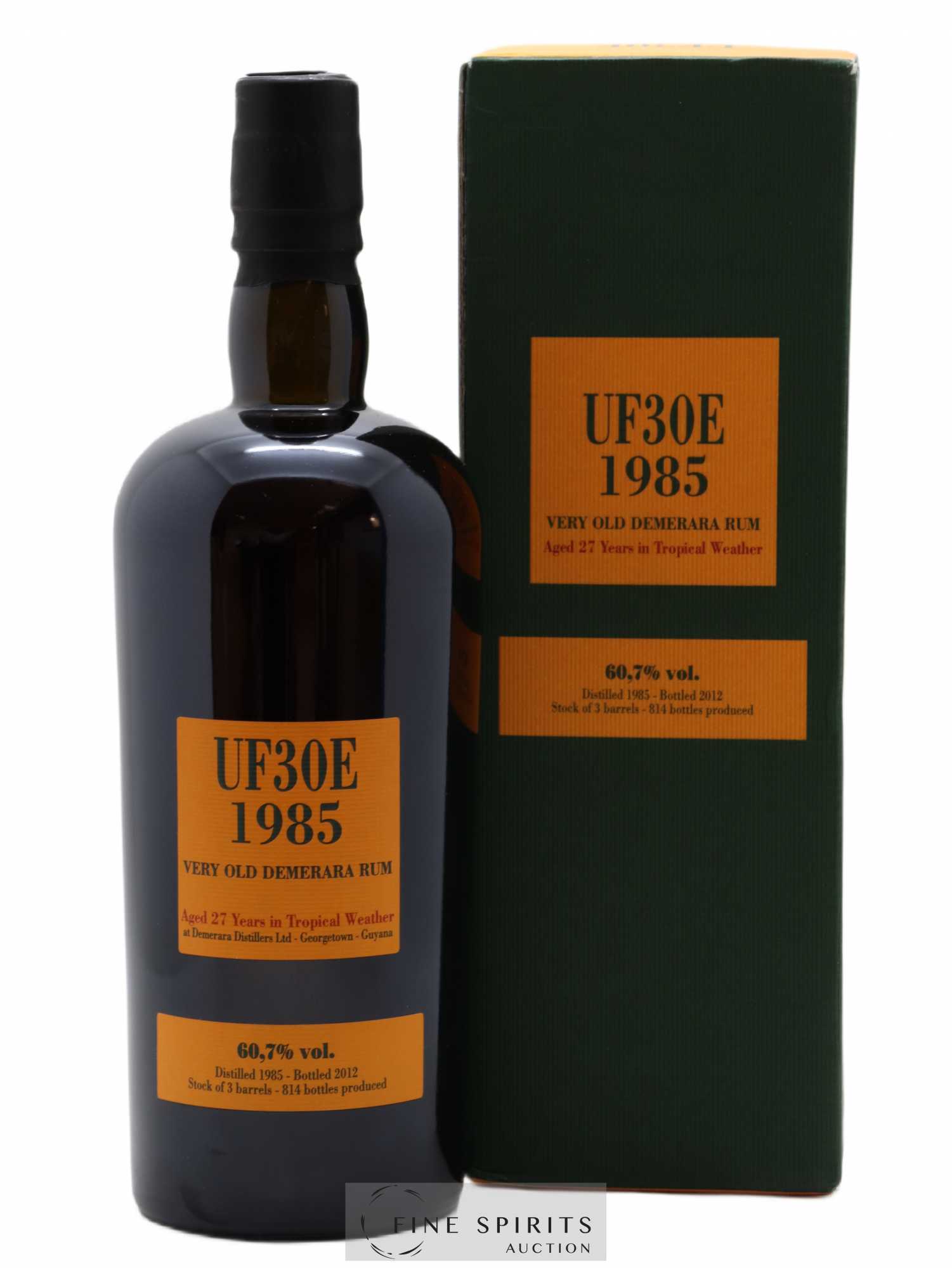 UF30E 27 years 1985 Velier Stock of 3 barrels Casks n°10548-552-553 - bottled 2012 Limited Edition 814 Bottles 