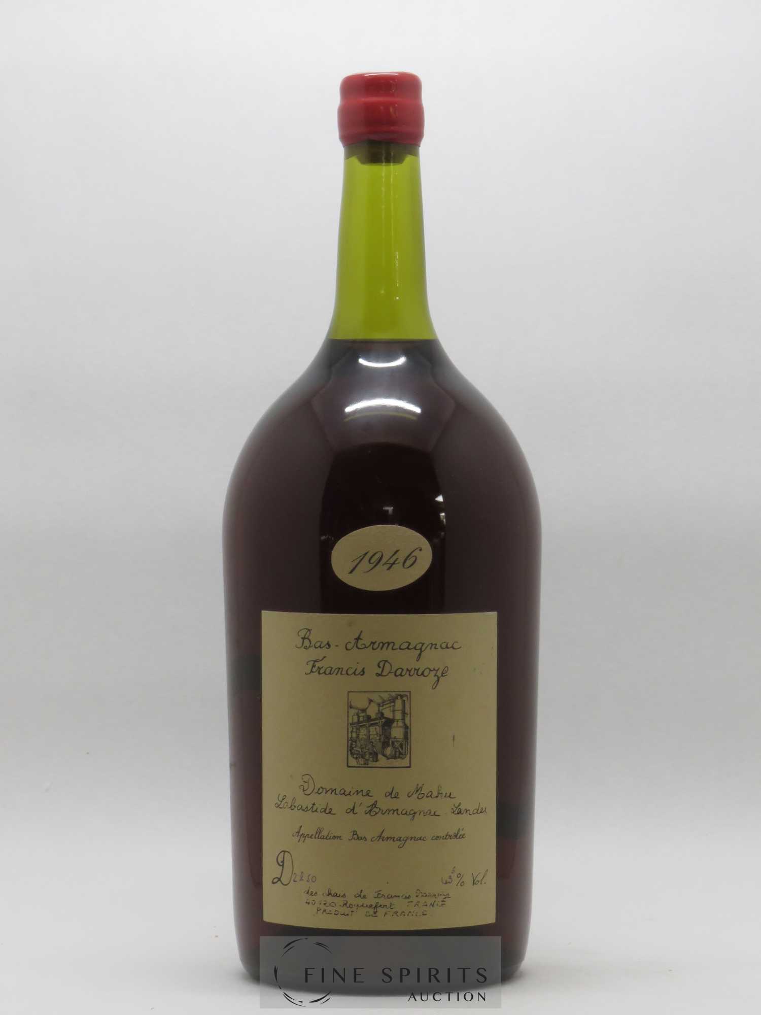 Francis Darroze 1946 Of. Domaine de Mahu mis en bouteille en 1998 