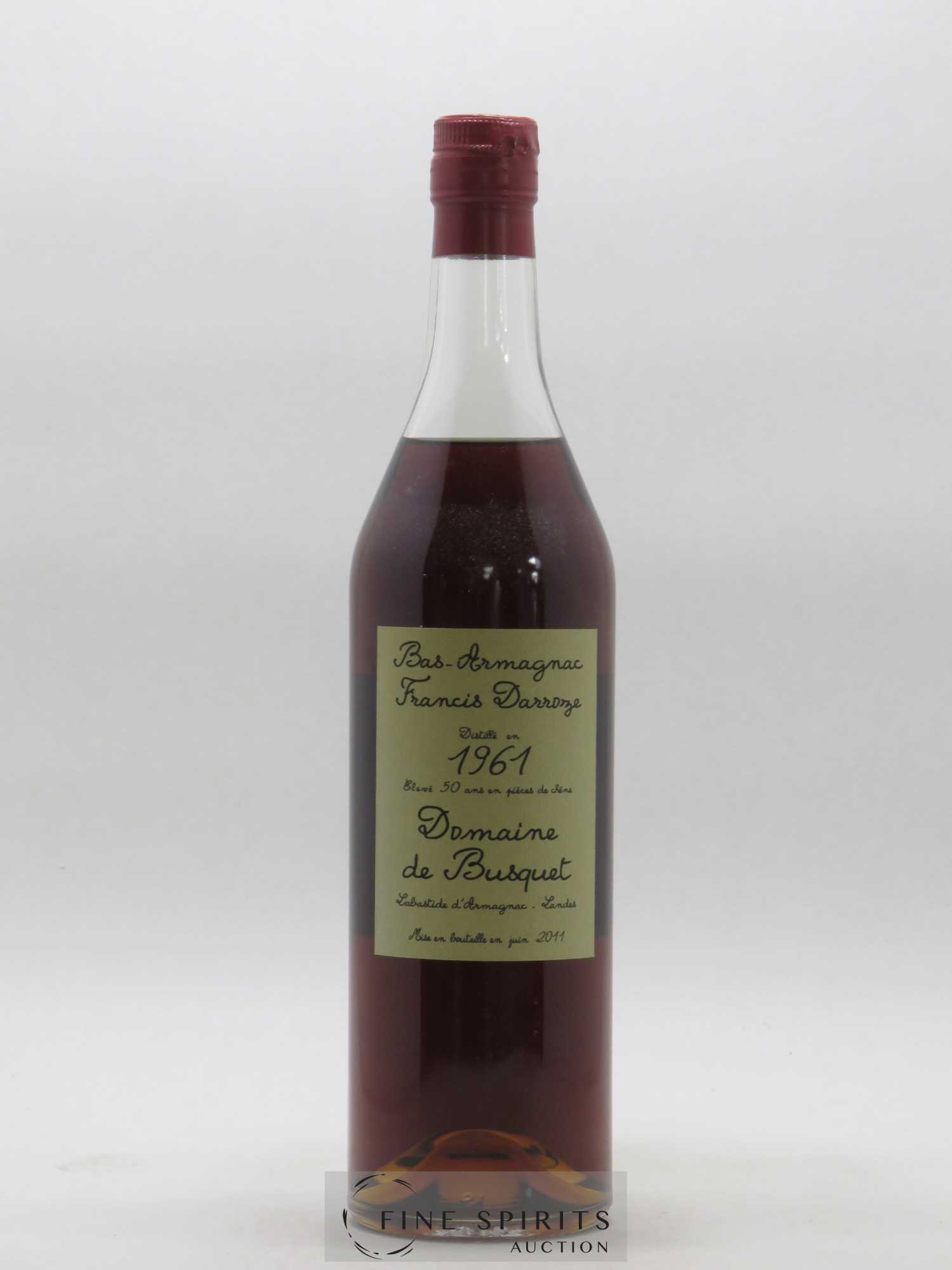 Francis Darroze 50 years 1961 Of. Domaine de Busquet mis en bouteille en 2011 Brut de Fût 