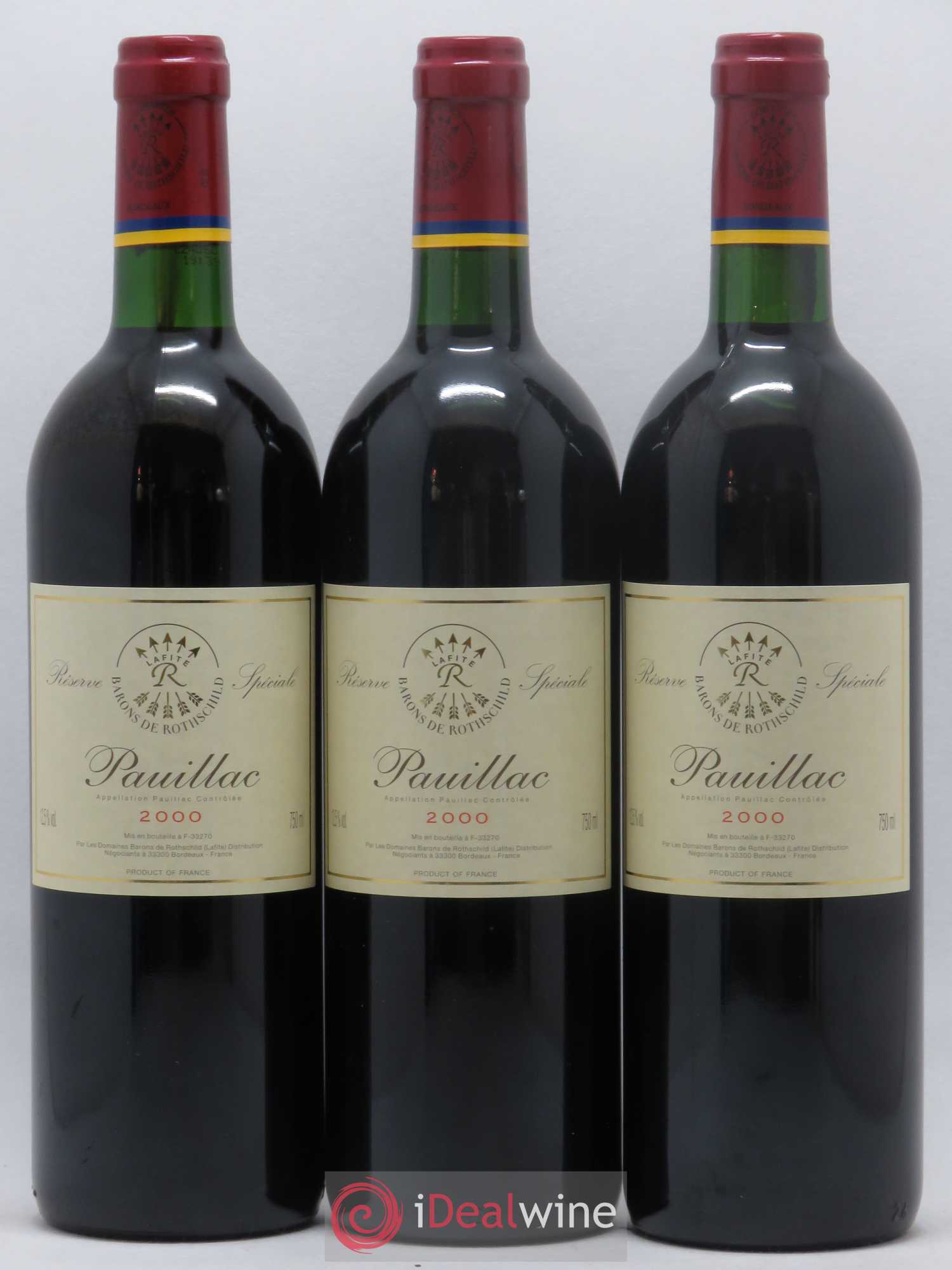 Acheter Pauillac Réserve Spéciale Barons de Rothschild 2000 (lot 9198)