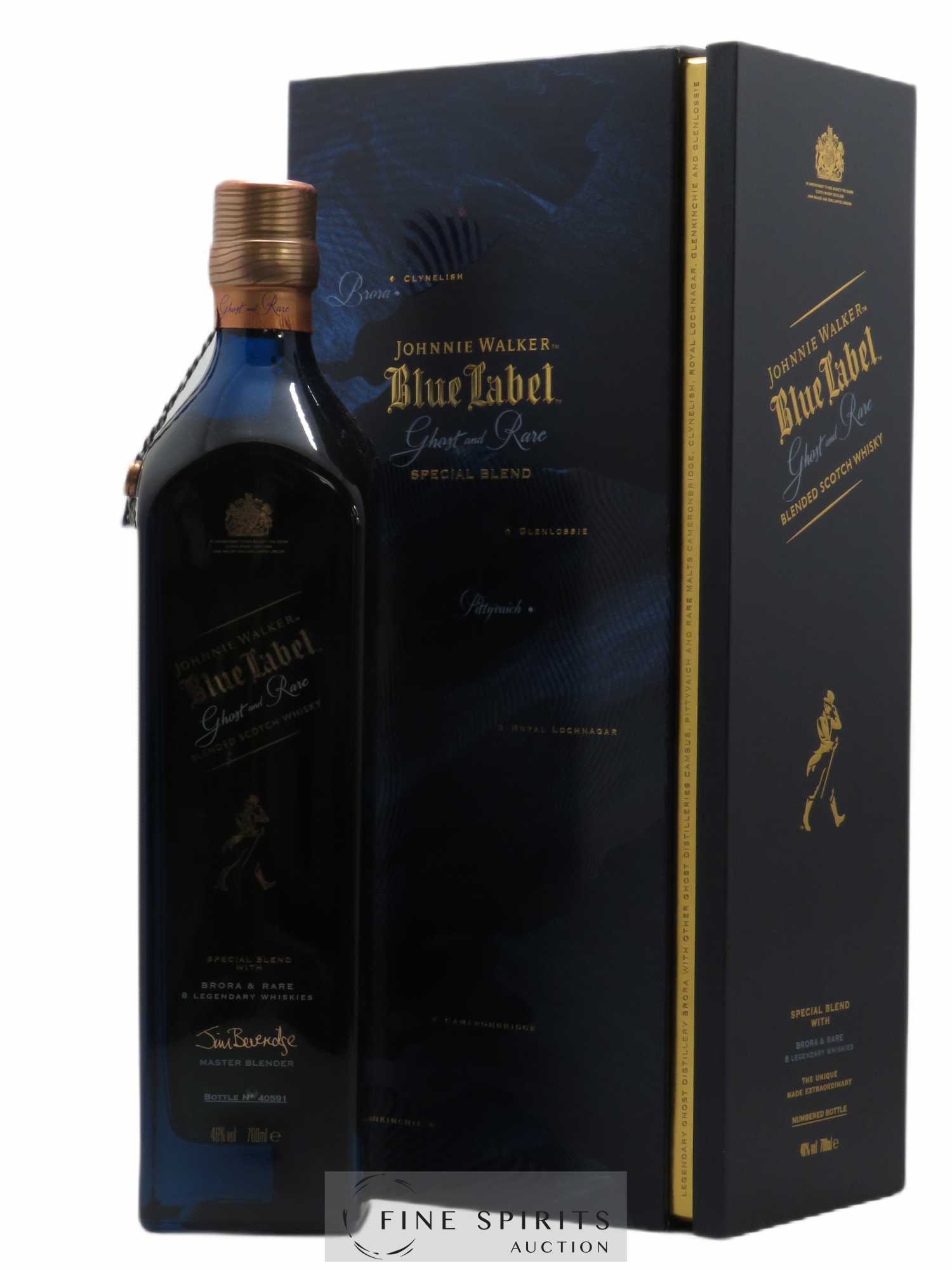 Johnnie Walker Of. Ghost and Rare Brora and 8 Rare Whiskies Blue Label - Special Blend (70 cl.) 