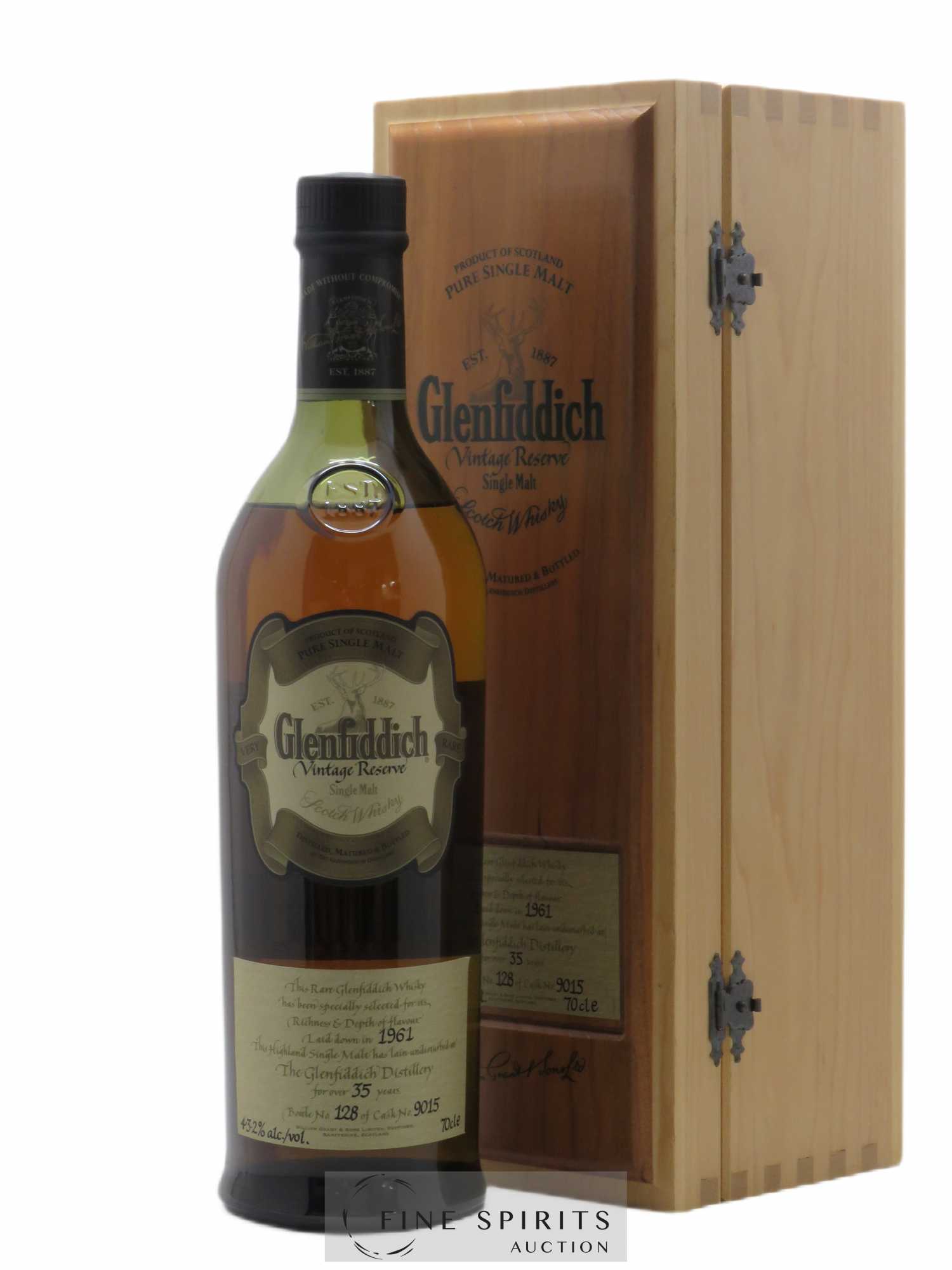 Glenfiddich 35 years 1961 Of. Vintage Reserve Cask n°9015 Very Rare 