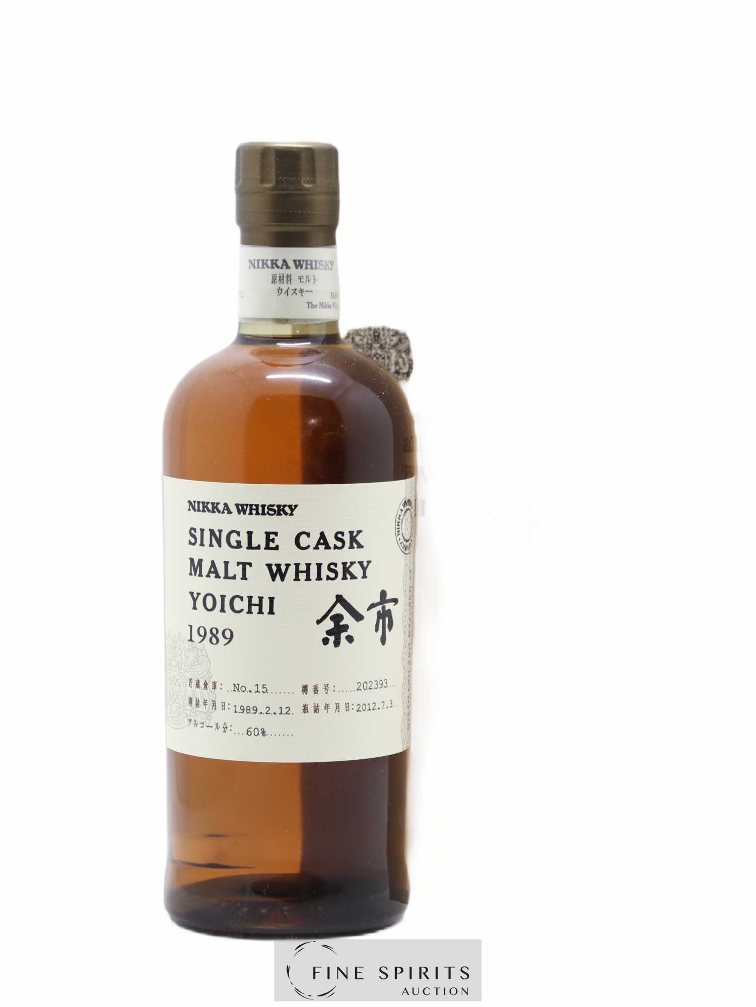Yoichi 1989 Of. Single Cask n°202393 - bottled 2012 Nikka Whisky 