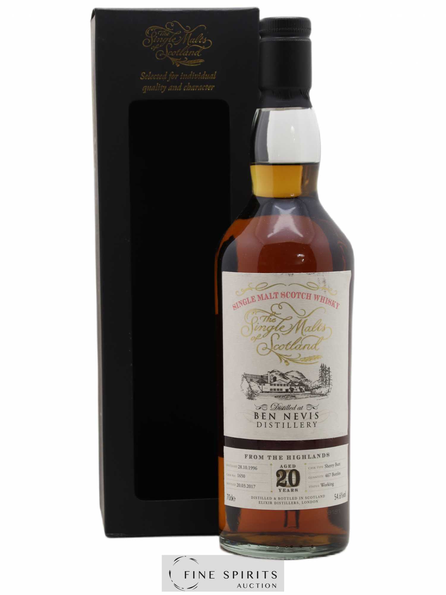 Ben Nevis 20 years 1996 Elixir Distillers Sherry Butt Cask n°1650 - One of 467 - bottled 2017 The Single Malts of Scotland 