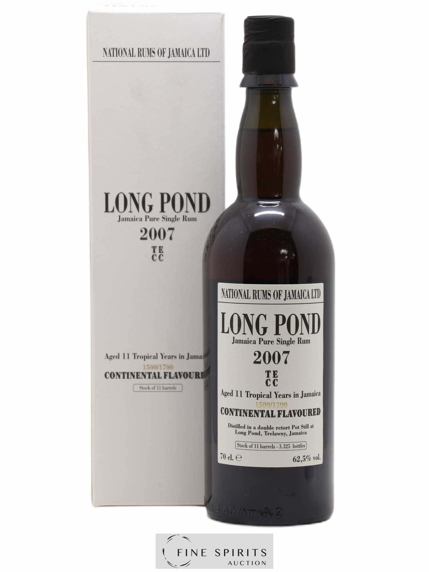 Long Pond 11 years 2007 Of. 15001700 Mark TECC - One of 3325 - bottled 2018 LM&V National Rums of Jamaica 