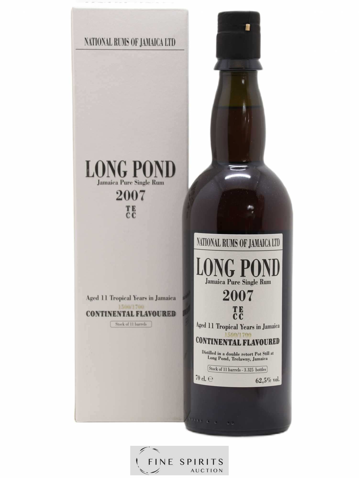 Long Pond 11 years 2007 Of. 15001700 Mark TECC - One of 3325 - bottled 2018 LM&V National Rums of Jamaica 