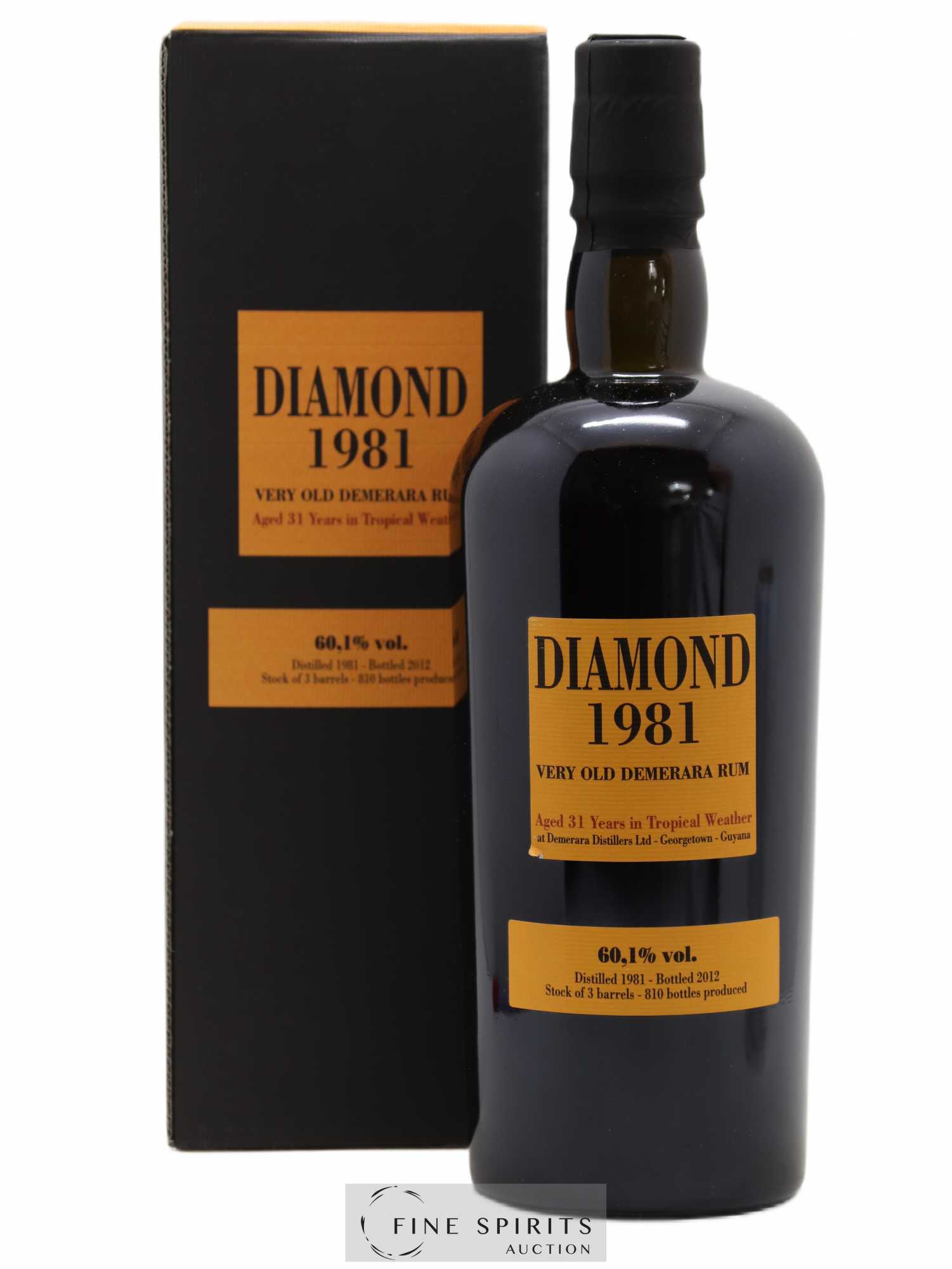 Diamond 31 years 1981 Velier Barrels S W Casks n°10537-36-39 - 810 bottles - bottled in 2012 