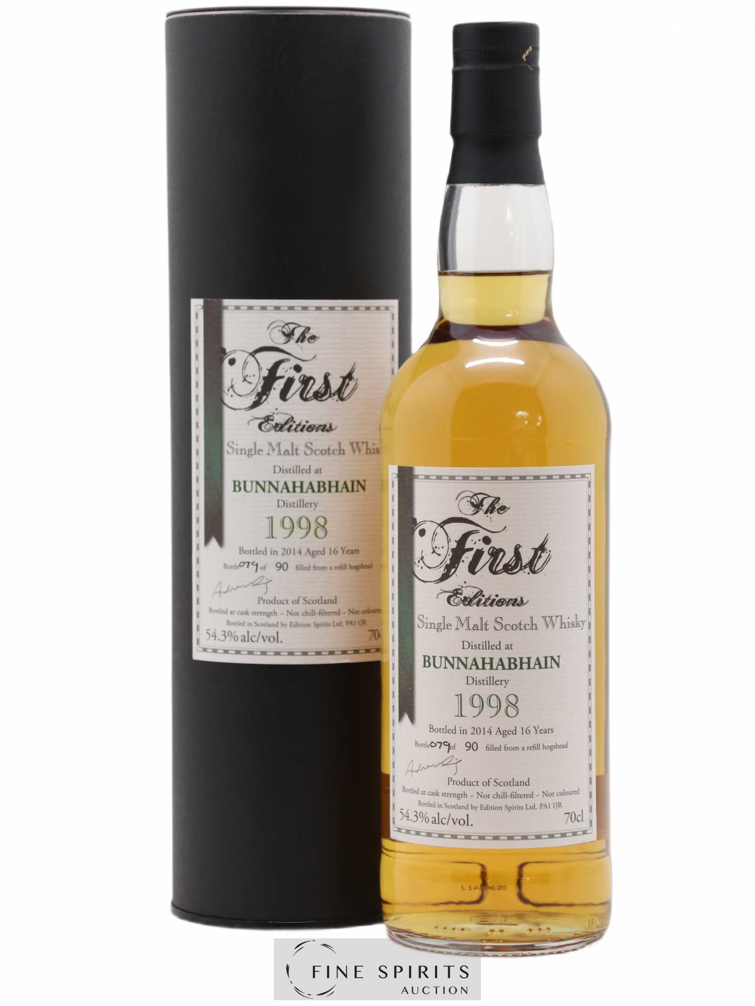 Bunnahabhain 16 years 1998 Edition Spirits Refill Hogshead - One of 90 - bottled 2014 The First Editions 