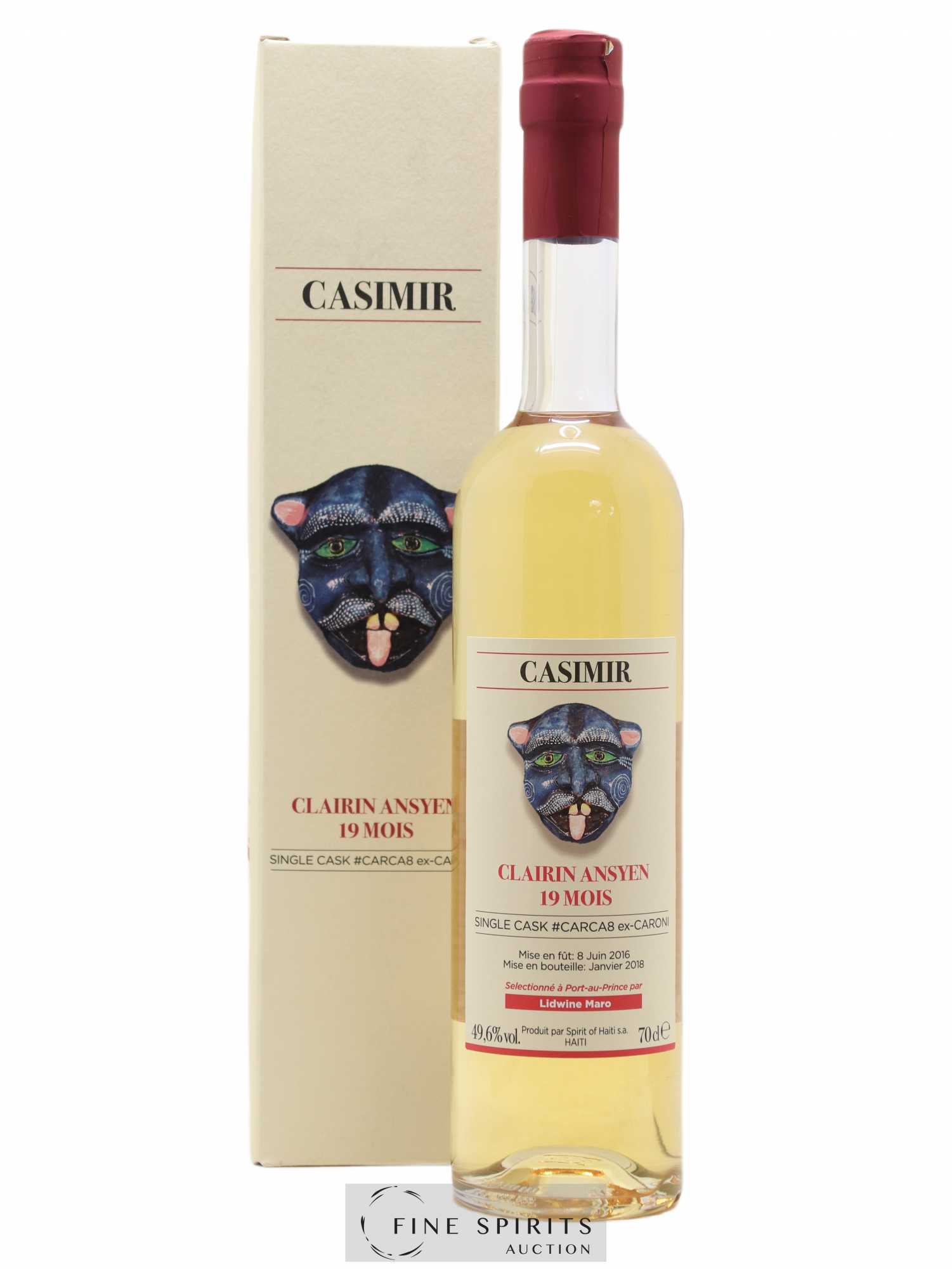 Casimir 2016 Velier 19 mois Cask n°CARCA8 ex-Caroni - bottled 2018 