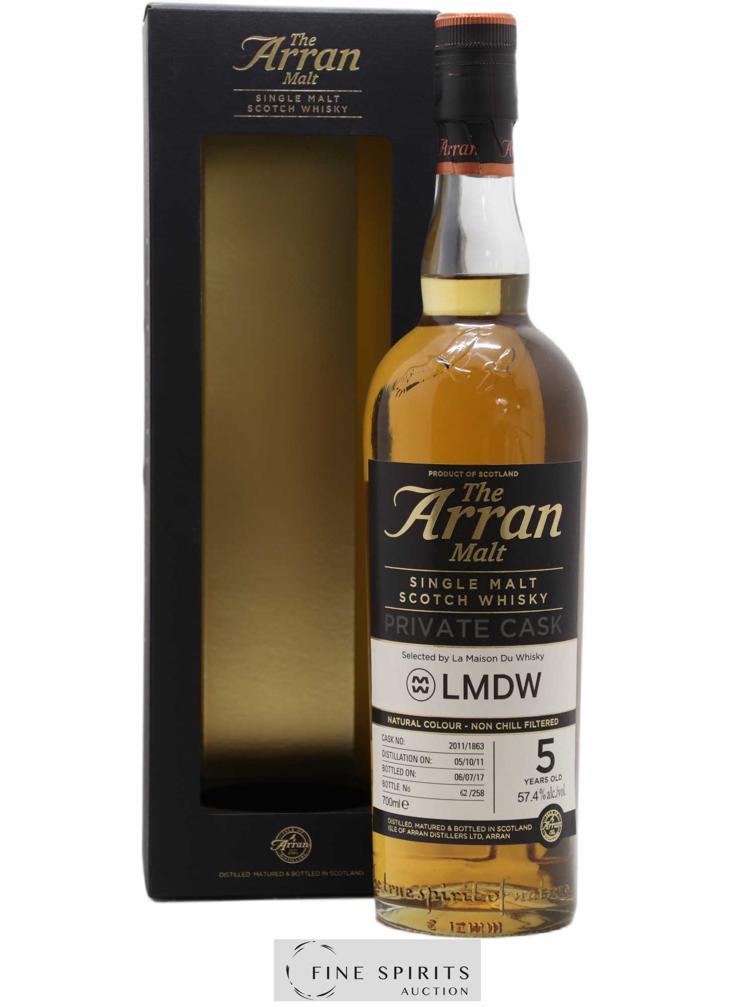 Arran 5 years 2011 Of. Private Cask n°20111863 - One of 258 - bottled 2017 LMDW 