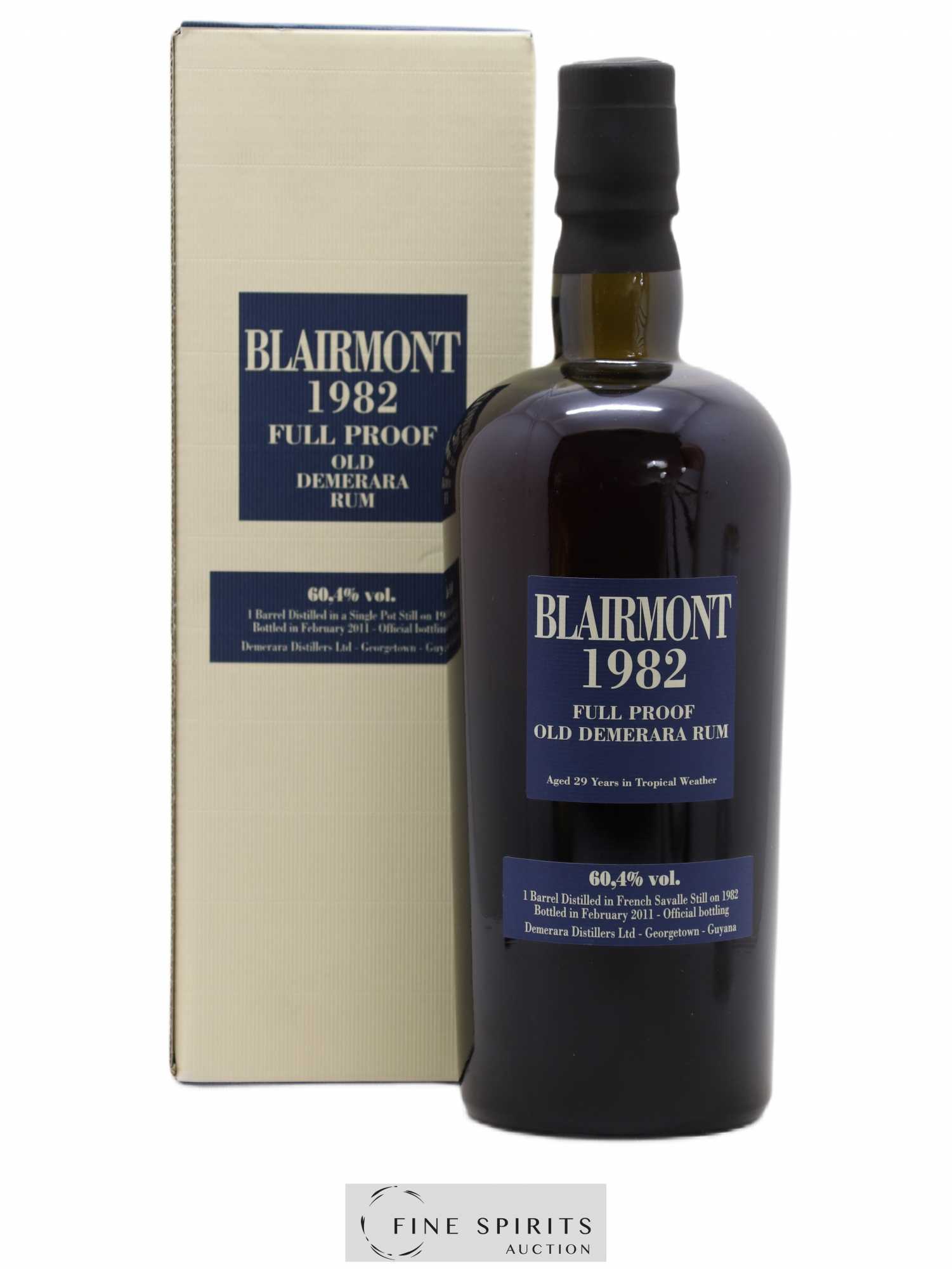 Blairmont 29 years 1982 Of. Barrel B Cask n°10542 - bottled 2011 Full Proof 
